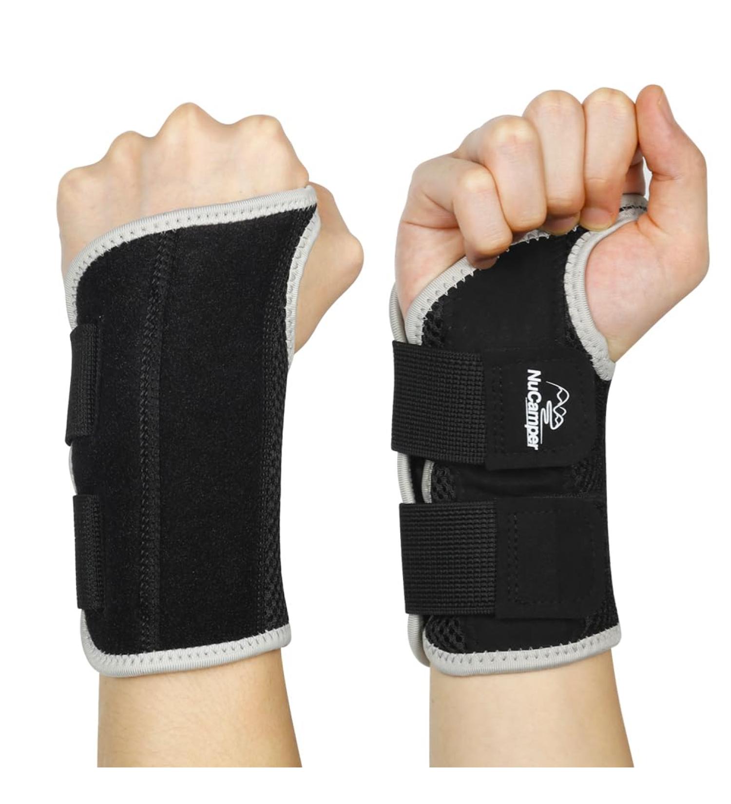 Nucamper Breathable Wristwear Band for Arthritis & Tendonitis - Adjustable Metal-Shine Stabilizer for Men & Women (2 Pieces) - Buy Online on GoSupps.com