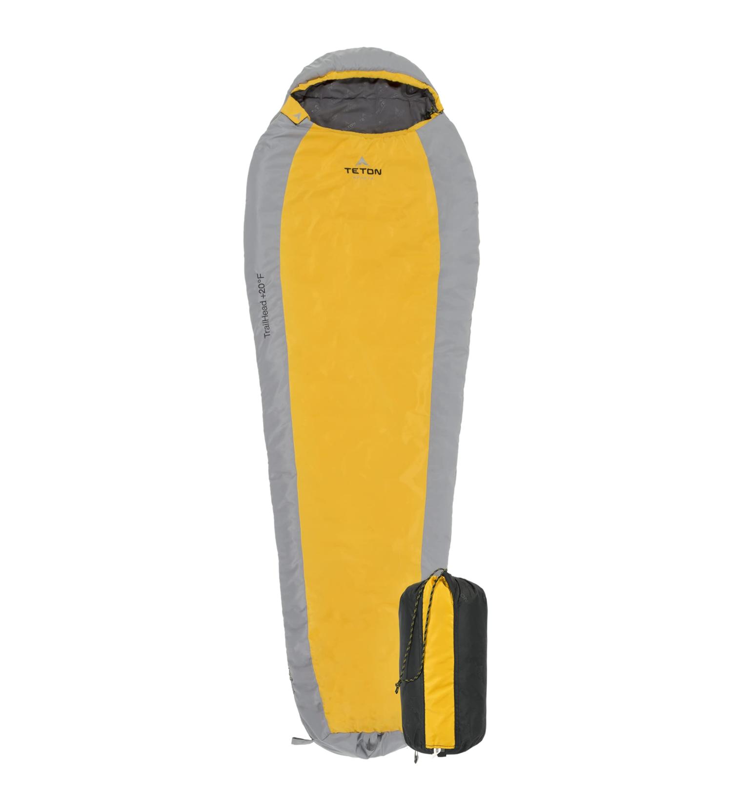 TETON Sports TrailHead Sleeping Bag for Adults - Lightweight Camping & Hiking - Orange/Gray Regular - 87 x 32 x 22 - Buy Online on GoSupps.com