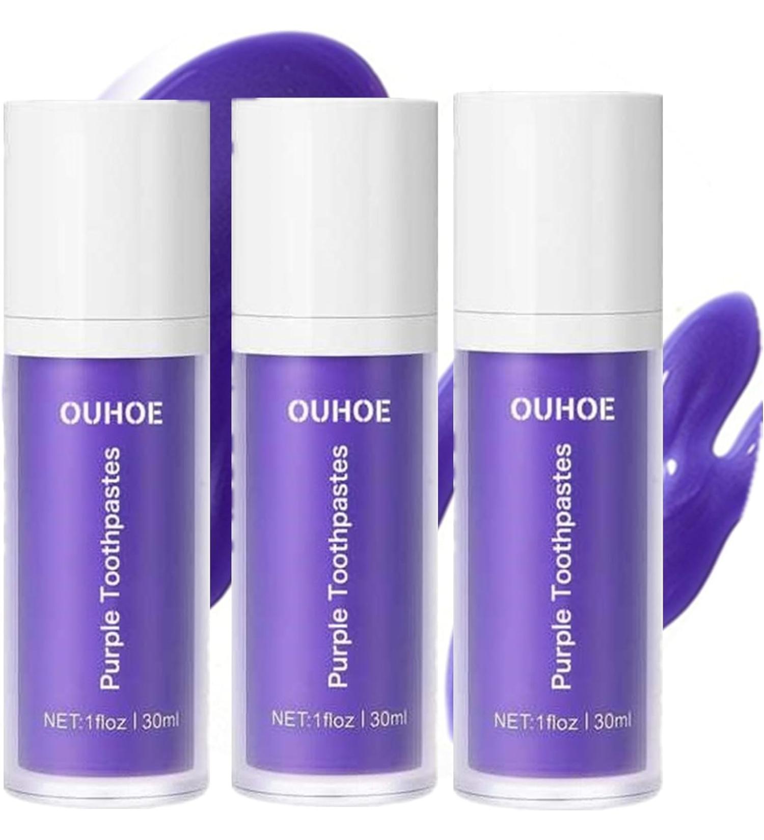 Buy Purple Teeth Whitening Toothpaste V34 Color Correction - Effective Stain Removal & Gum Repair for White Teeth (3PCs) - Buy Online on GoSupps.com