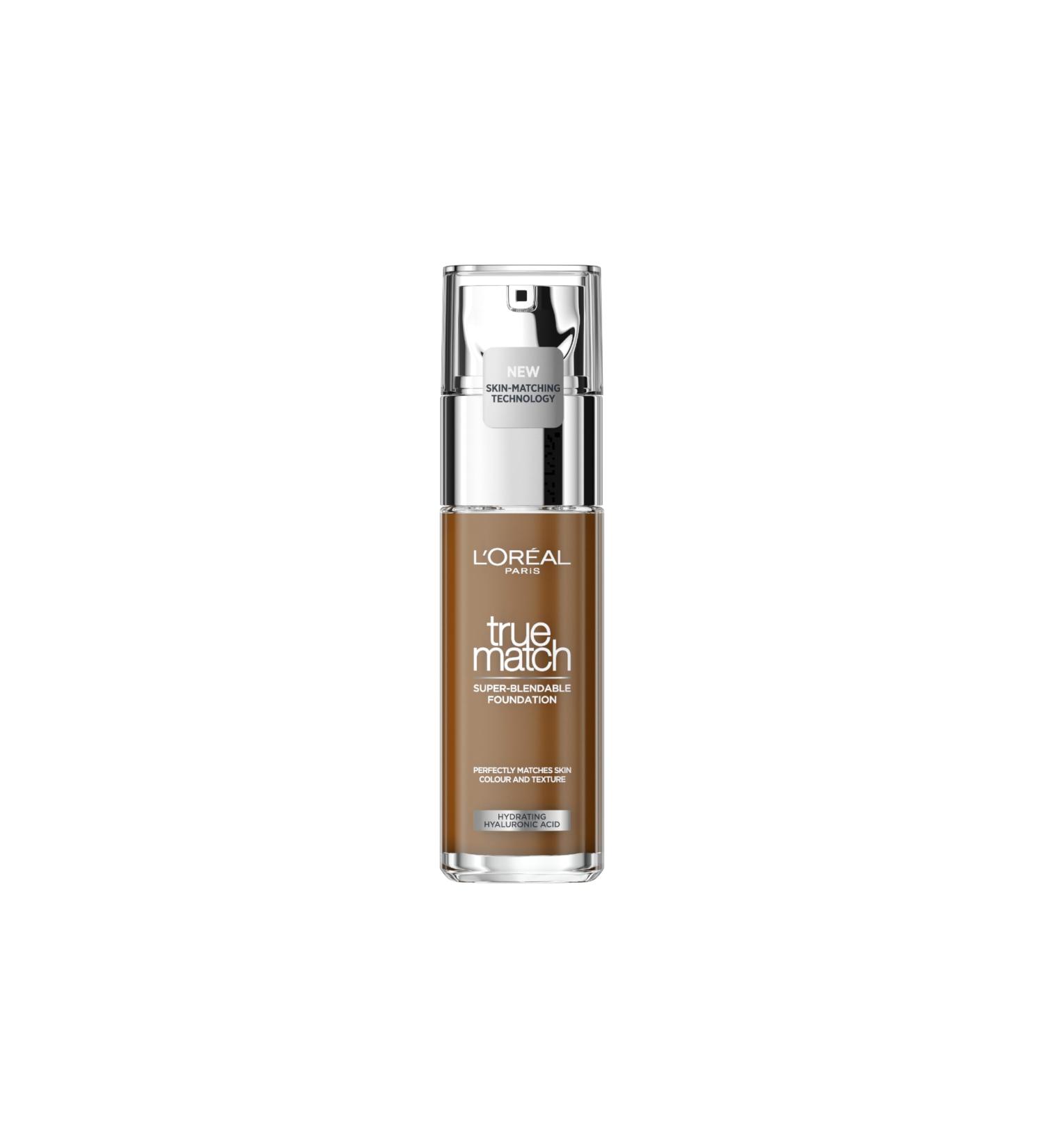L'Or al Paris True Match Liquid Foundation Infused With Hyaluronic Acid SPF 17 Available in 40 Shades 9.5W Mahogany 30ml - Buy Online on GoSupps.com