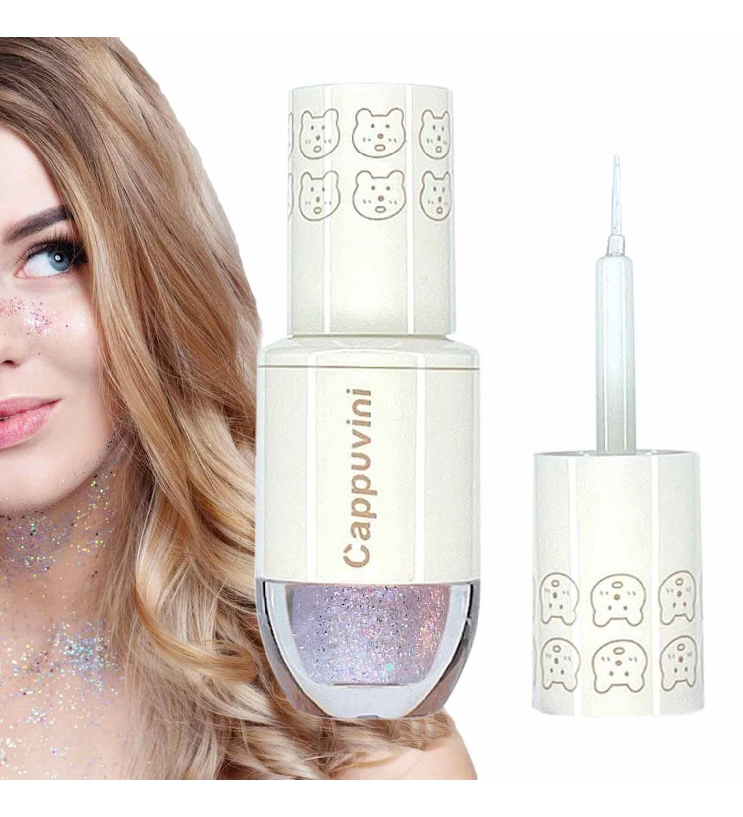 Starry Bear Bowling Liquid Eye Shadow - Liquid Bowling Eye Shadow Makeup - 0.05oz Eyeshadow Makeup Shimmering Eye Shadow Flash Sequin for Girls Women Shzons 04 - Buy Online on GoSupps.com