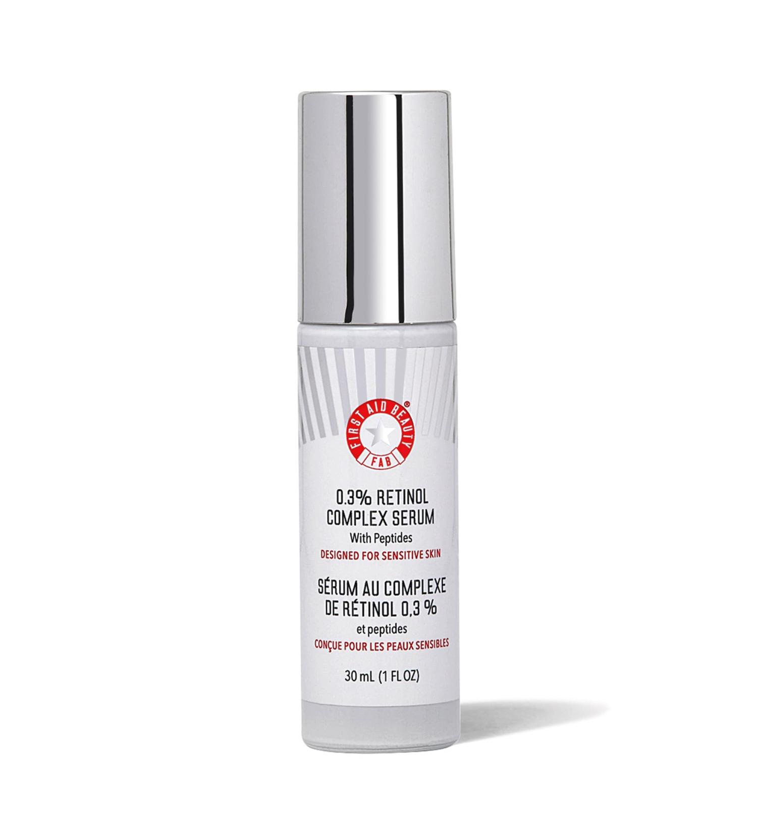 First Aid Beauty 0.3% Retinol Complex Serum with Peptides Reduce Wrinkles & Lines Gentle Formula 1 oz | International Shipping - Buy Online on GoSupps.com