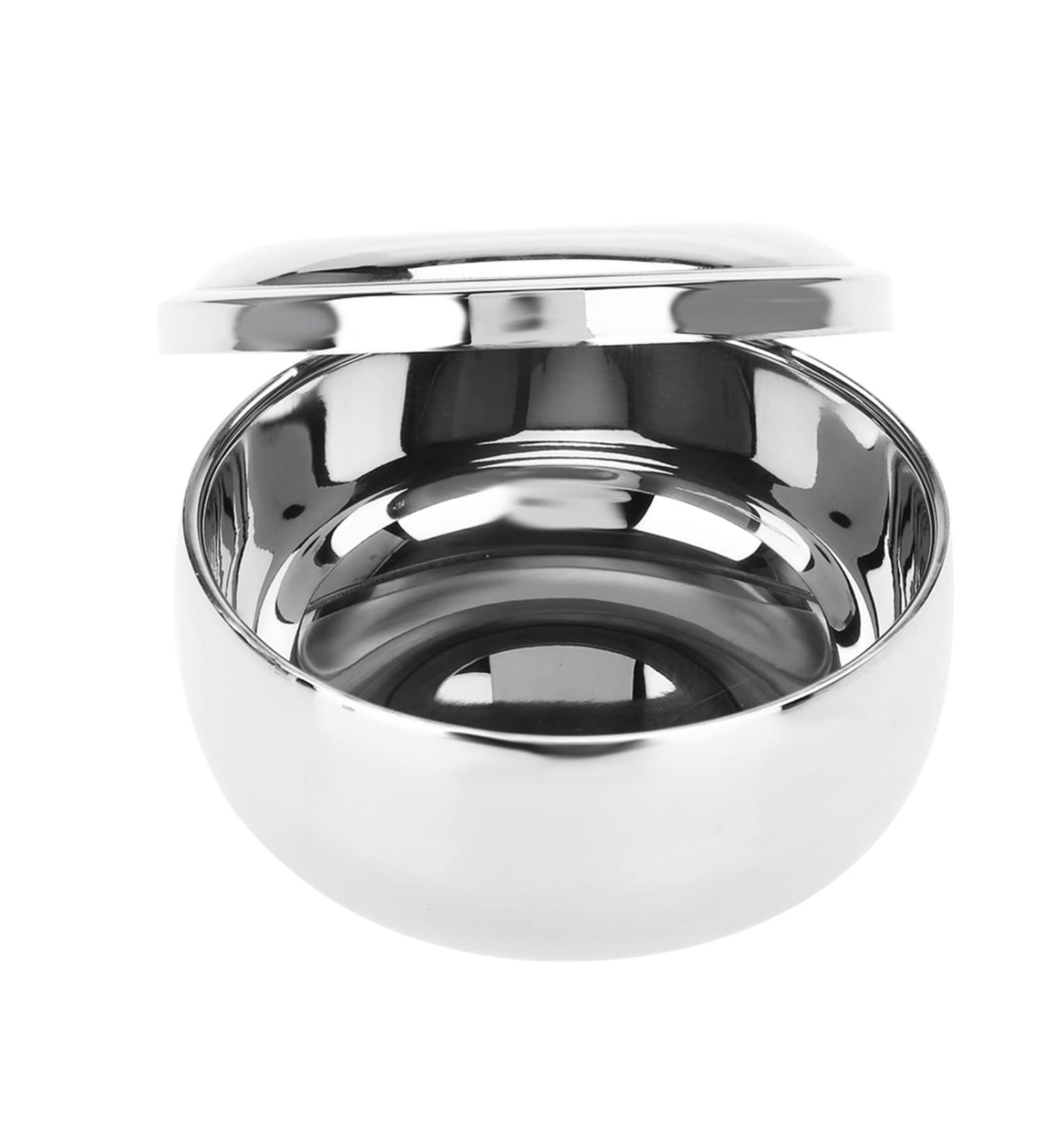 Men's Stainless Steel Razor Soap Peel with Lid - Premium Shaving Soak Soap Cup Container for Easy Foaming - Compatible with Most Soaps - Buy Online on GoSupps.com