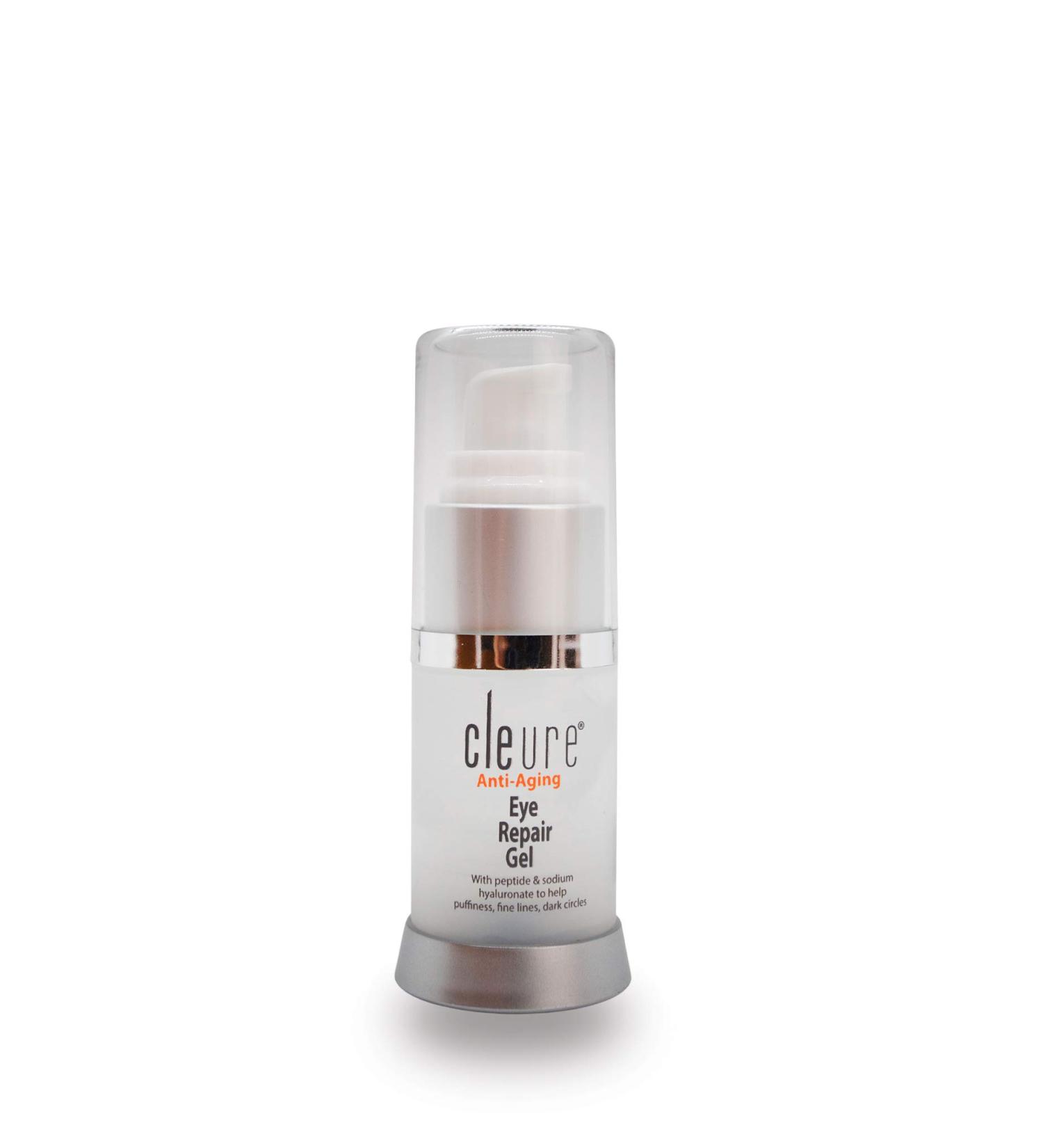 Cleure Hypoallergenic Anti-Aging Eye Repair Gel with Sodium Hyaluronate 0.5 oz - Fragrance, Gluten, Paraben, and Salicylate Free - Buy Online on GoSupps.com
