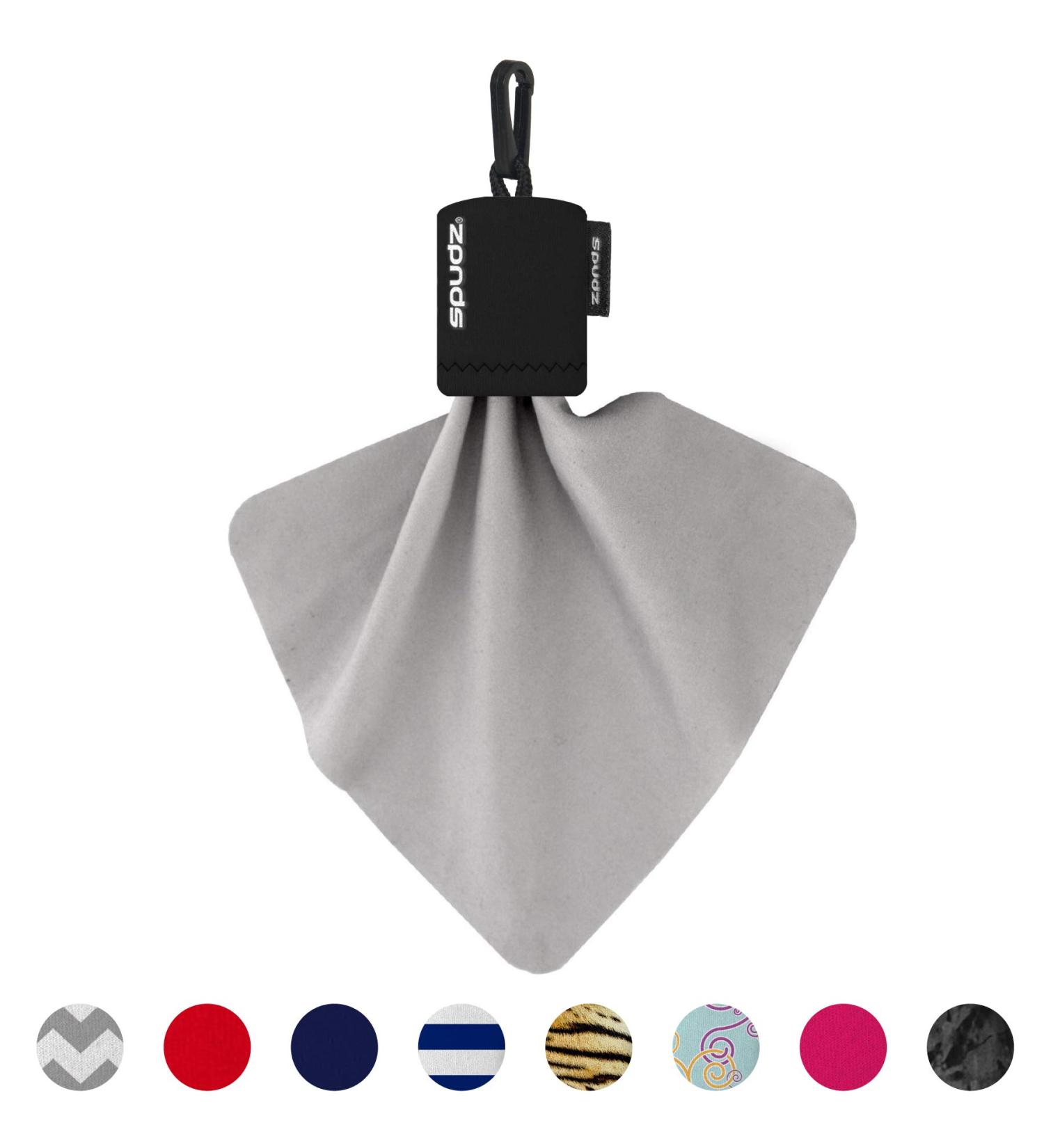 SPUDZ Classic Microfiber Cloth Screen & Lens Cleaner- Open Bottom, Black 6x6 - Buy Online on GoSupps.com