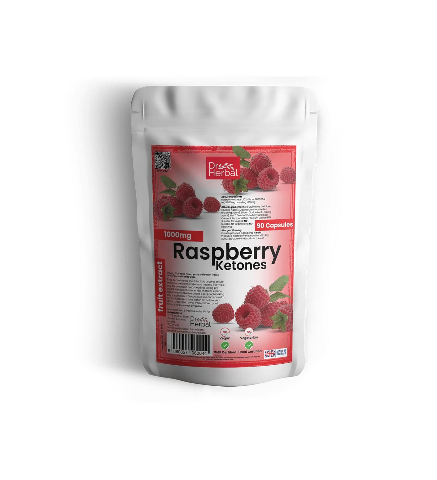 90 x Dr Herbal Raspberry Ketones 1000mg Diet Tablets Weight Loss Enhance Metabolism Detox Cleanse Fat Burner