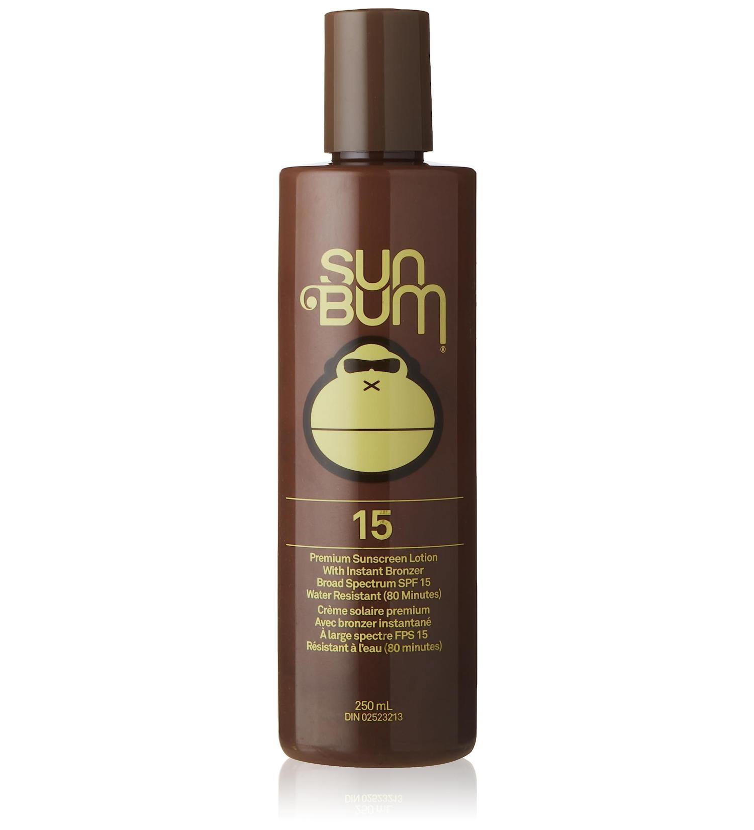 Sun Bum SPF 15 Browning Lotion Vegan and Reef Friendly (Octinoxate & Oxybenzone Free) Broad Spectrum Moisturizing UVA/UVB Sunscreen Tanning Lotion with Vitamin E 8.5 oz - Buy Online on GoSupps.com