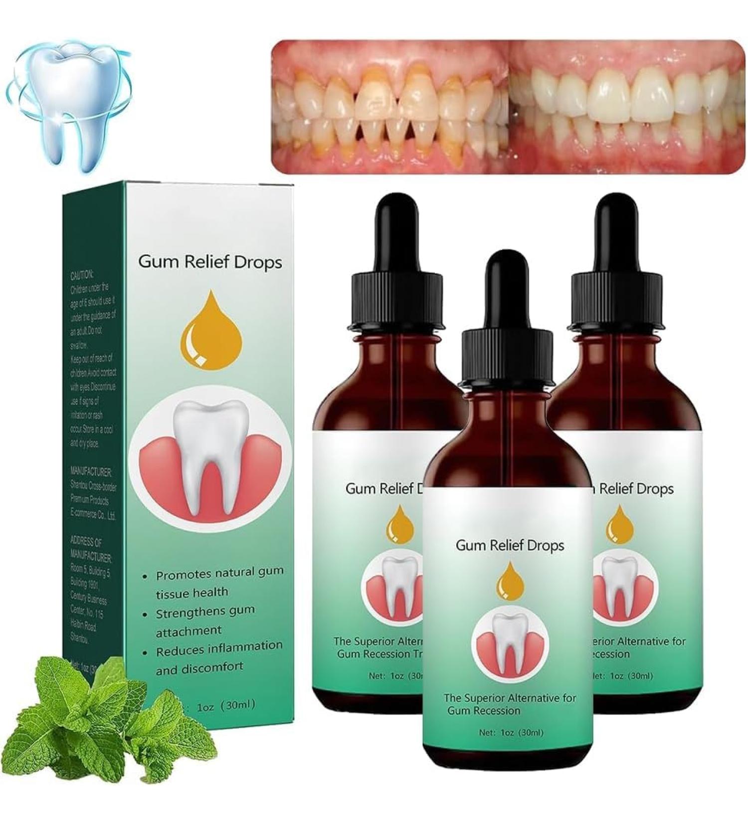 3 PCS DentiZen Gum Drops Gum Relief Drops Natural Gum Liquid Drops Mouthwash Rejuvenate Your Gums with Ease - Buy Online on GoSupps.com