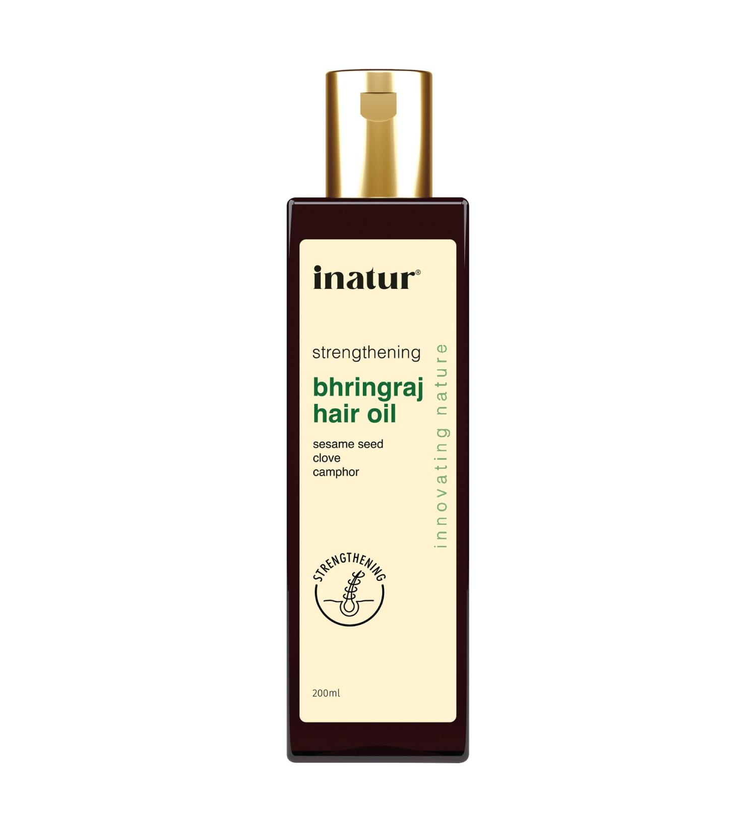 Bhringraj Hair Oil 200 ml - Natural Hair Growth & Strengthening | Organic & Herbal | International Shipping Available - Buy Online on GoSupps.com