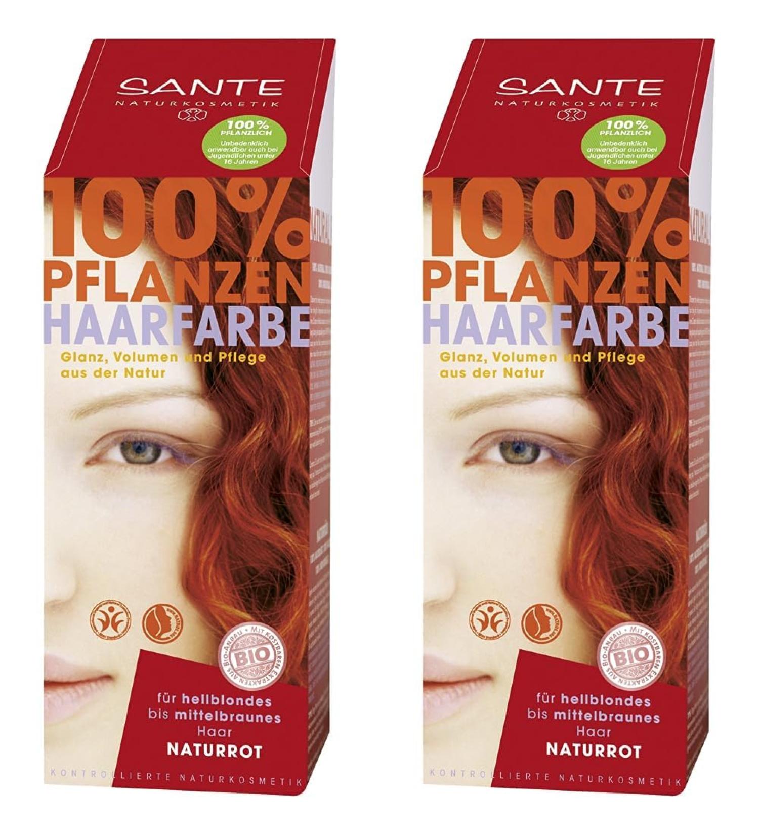 Buy SANTE Natural Red Hair Colour Powder - 100g (Pack of 2) | Plant-Based & Eco-Friendly International Shipping - Buy Online on GoSupps.com