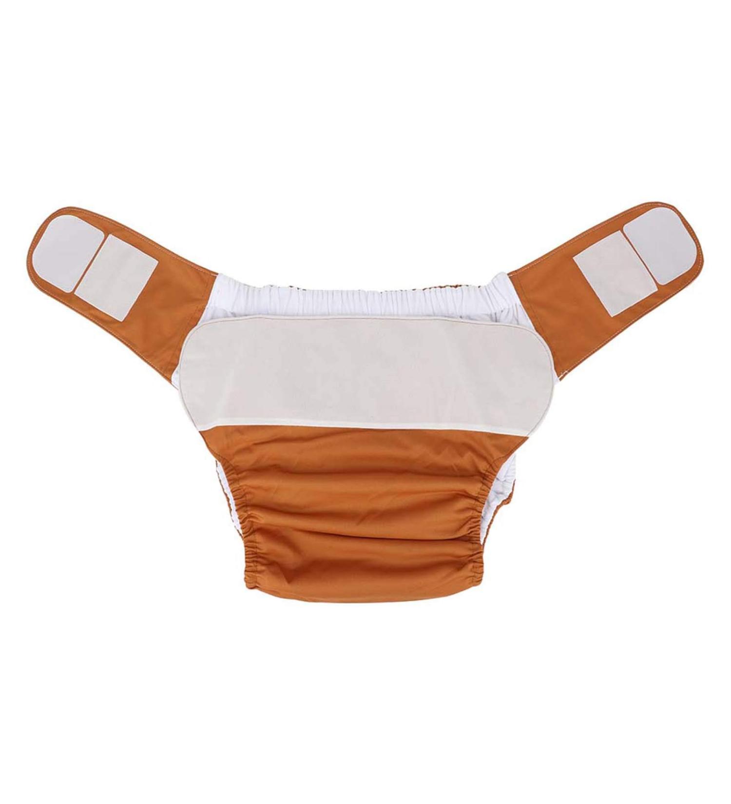 Waterproof Washable Reusable Adult Elderly Cloth Diapers - Diaper Coffee Color - Buy Online on GoSupps.com