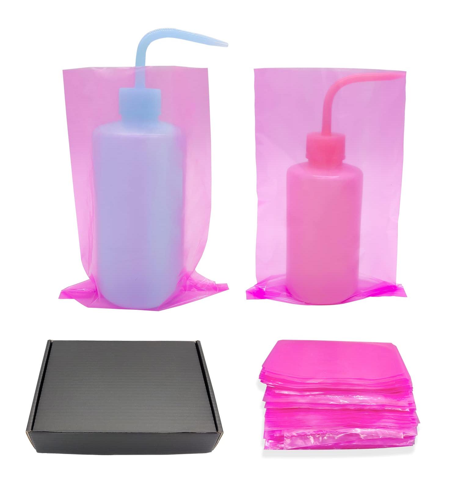300pcs Purple Translucent Disposable Tattoo Bottle Bags - Tattoo Cleaning Supplies & Barrier Sleeves for Tattoo Bottles (8.7inx5.7in) - Buy Online on GoSupps.com