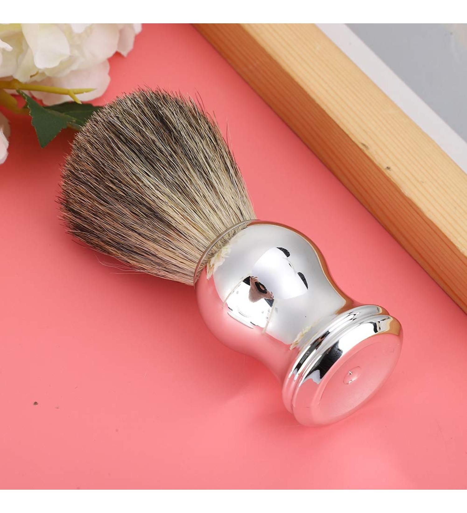 Men's Portable Shaving Brush & Beard Grooming Tool - Foaming Facial Cleansing & Salon Quality - Buy Online on GoSupps.com