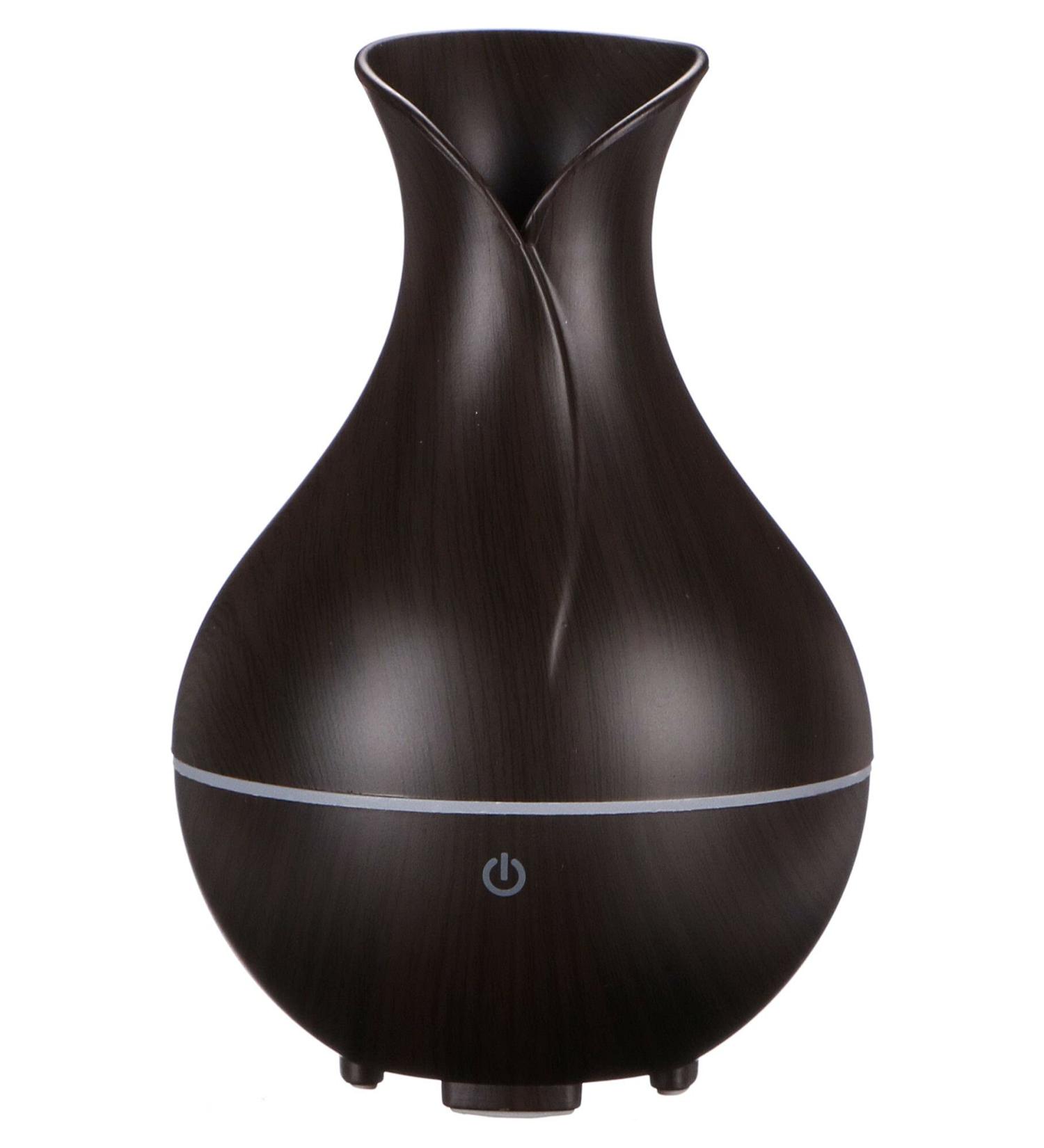 Sixtol Bloom Aroma Diffuser 200ml | Ultrasound Air Humidifier for Home Bedroom & Office | Aromatherapy & Essential Oils (Dark Wood) - Buy Online on GoSupps.com