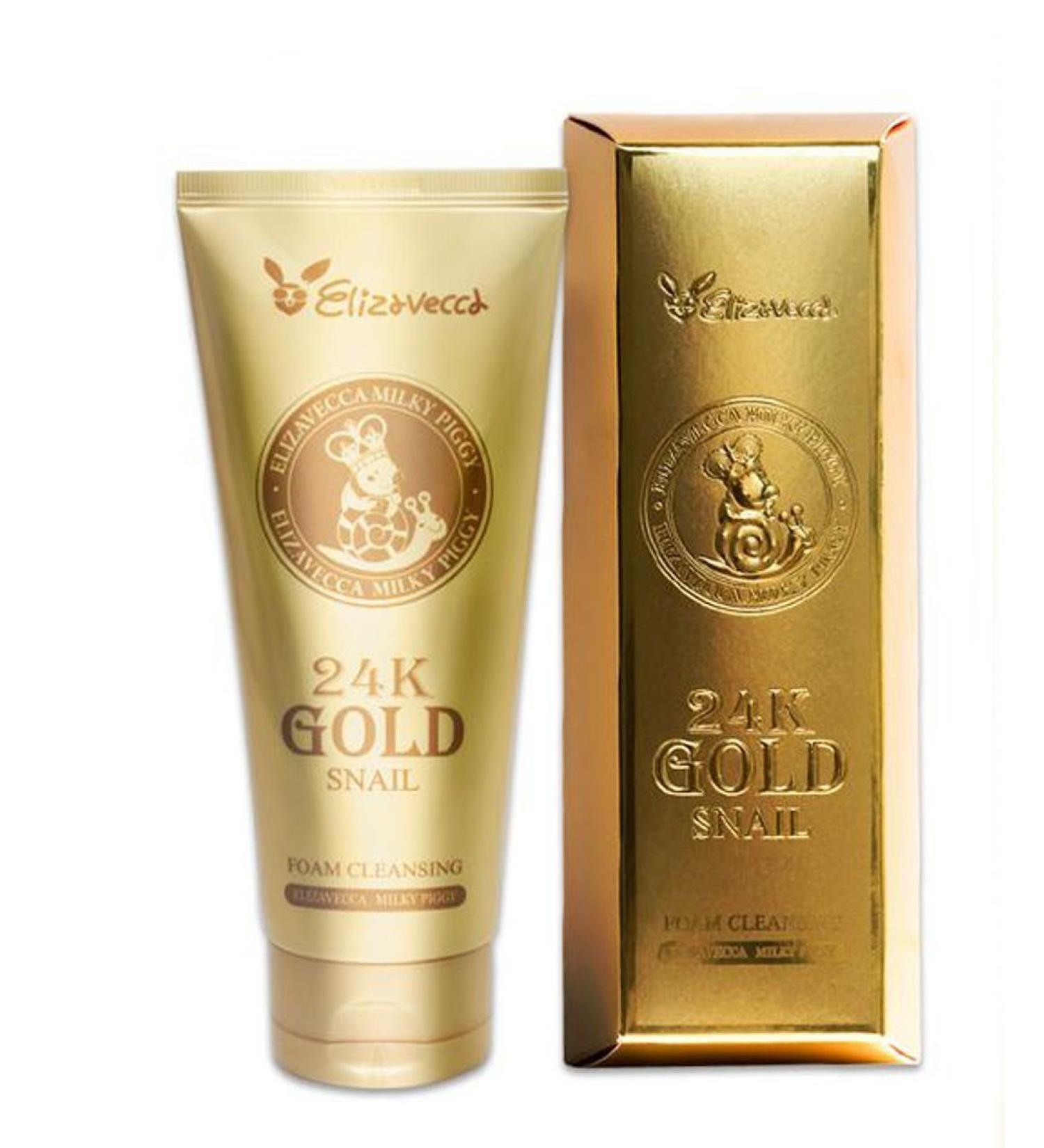 Elizavecca 24k Gold Snail Foam Cleansing 180ml/6.09 fl.oz. - Facial Cleansing | Face Cleansing Foam
