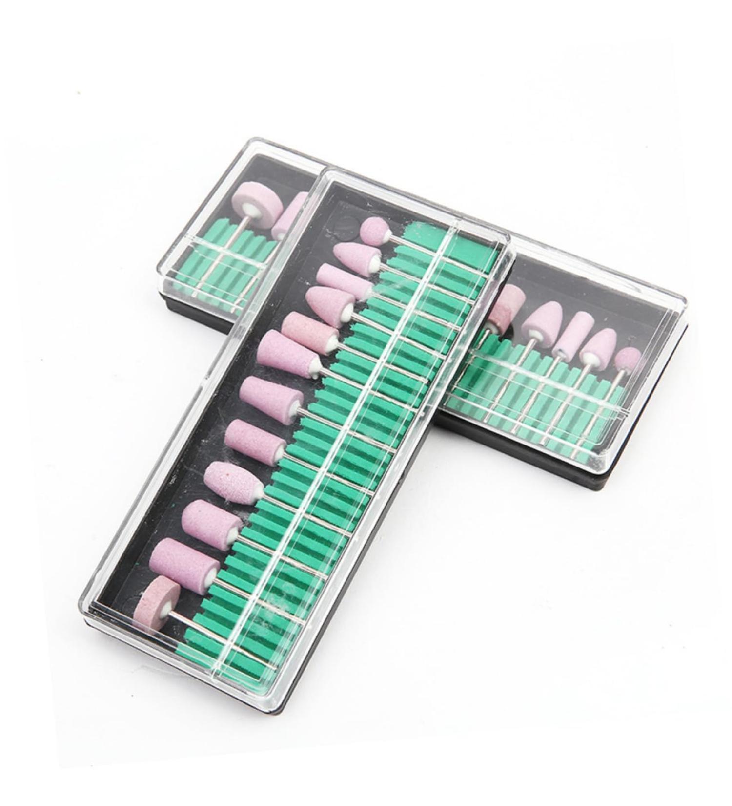 FRCOLOR 2 drill Accessories nail nail grinding head tool clean nail drill bits set manicure Grinding head 12 piece set nails drill bits nail tool nail drill tool nail drill drill set - Buy Online on GoSupps.com