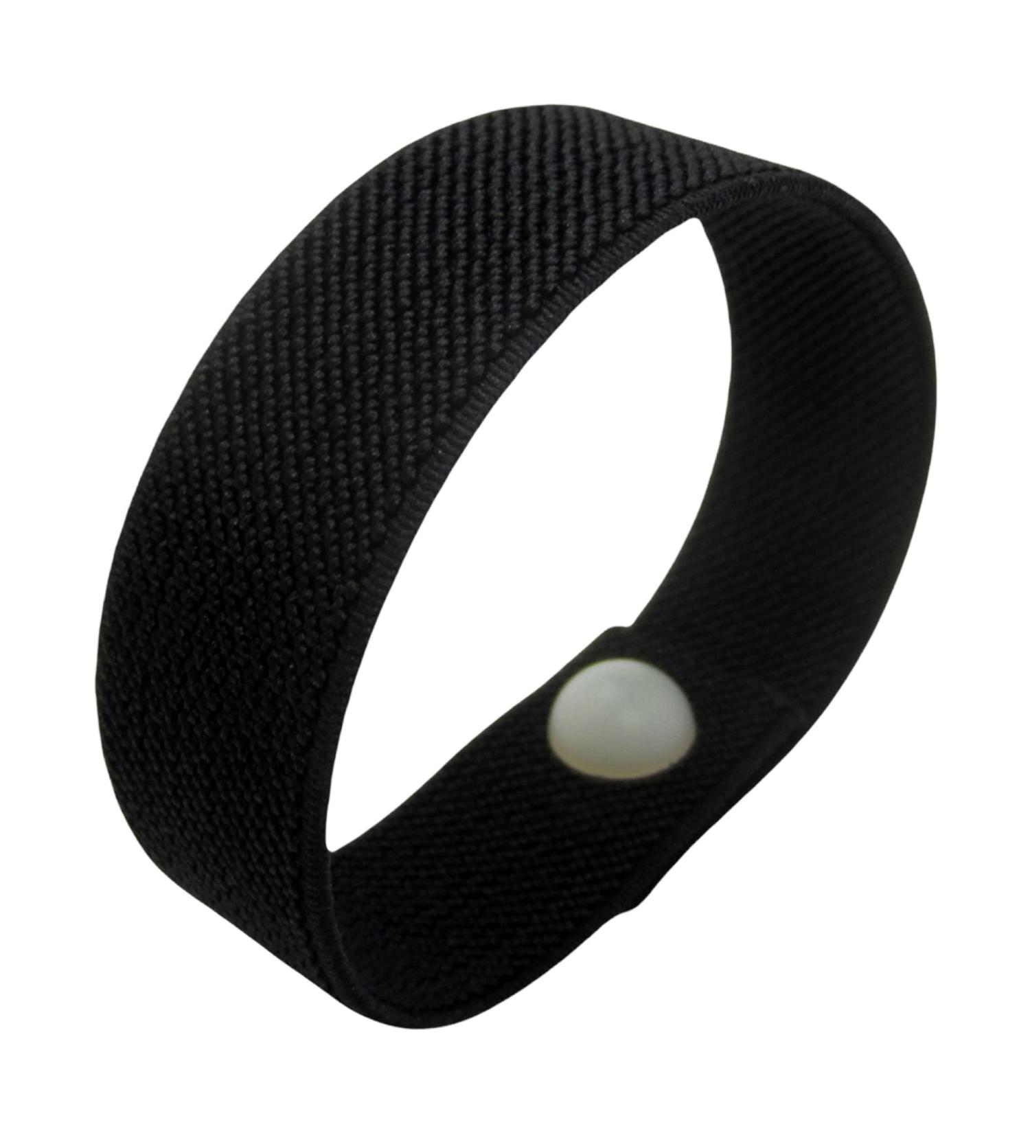 Anti-Fear Bracelet - Elastic Acupressure Stress Relief Band - Water-Repellent Black XS 12.7 cm (5 in) - International Shipping Available - Buy Online on GoSupps.com