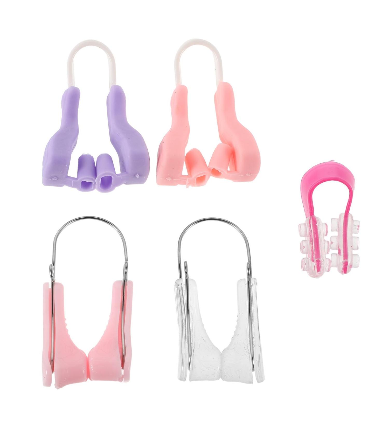 Lot de 5 Pince-nez en Silicone Invisible pour Hommes et Femmes Correcteur de Nez Amincissant et Rehausseur D ar te Nasale Utilisation Jour et Nuit Couleurs Vari es Appareil - Buy Online on GoSupps.com
