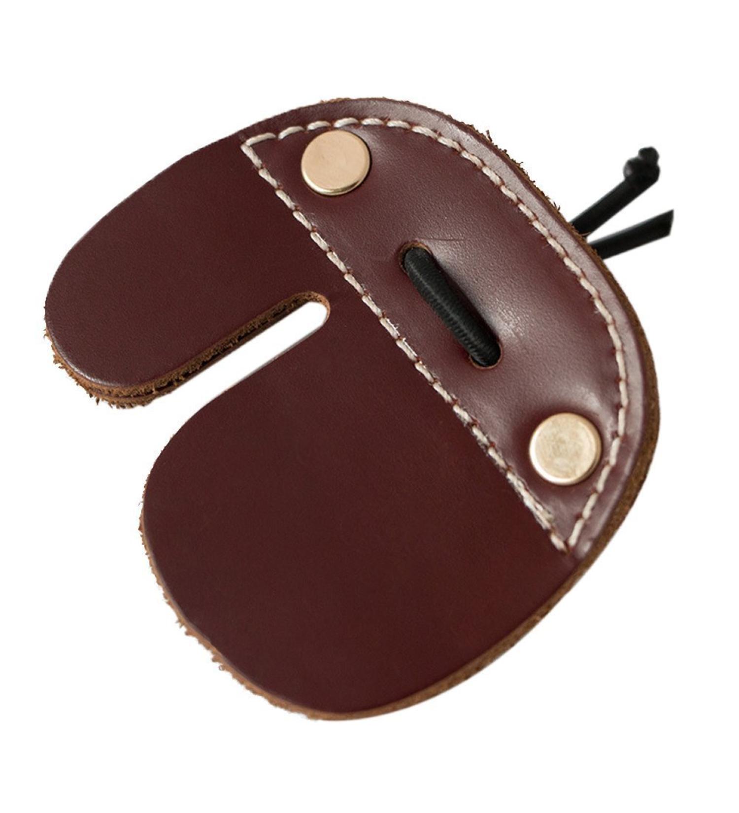 CyberDyer Cow Leather Archery Finger Tab for Recurve Bows - Brown | Hunting Finger Protector - Buy Online on GoSupps.com