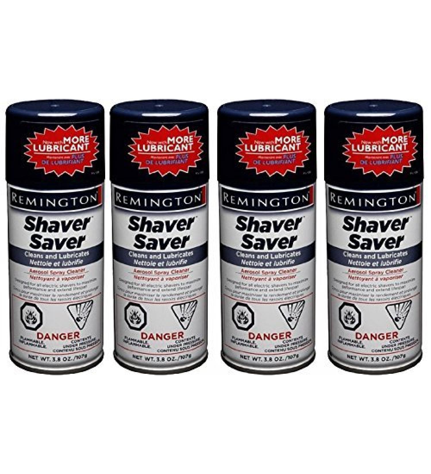 Remington Shaver Saver Lubricant & Cleaner Aerosol Spray 3.8 Ounce (Pack of 4)