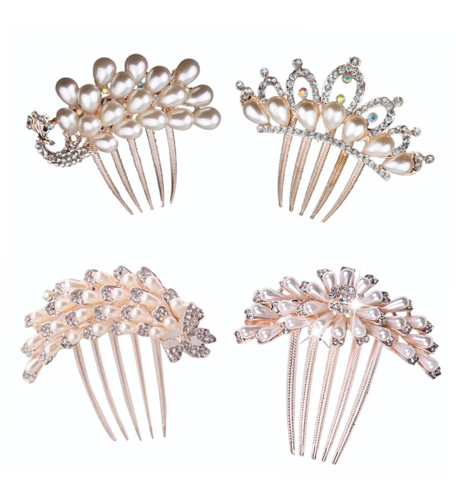 minkissy Comb Wedding Comb Headpieces hair clips for women Wire Hair bridal hair comb goody hair clips for women wedding head pin crystal needle Wedding - Buy Online on GoSupps.com