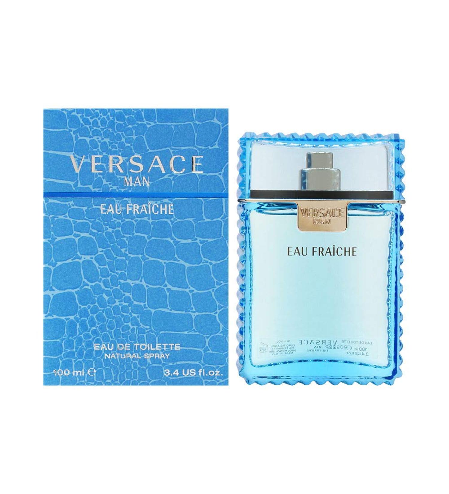Versace Man Eau Fraiche by Versace for Men 3.4 oz Eau de Toilette Spray 3.4 Fl Oz (Pack of 1) Fresh