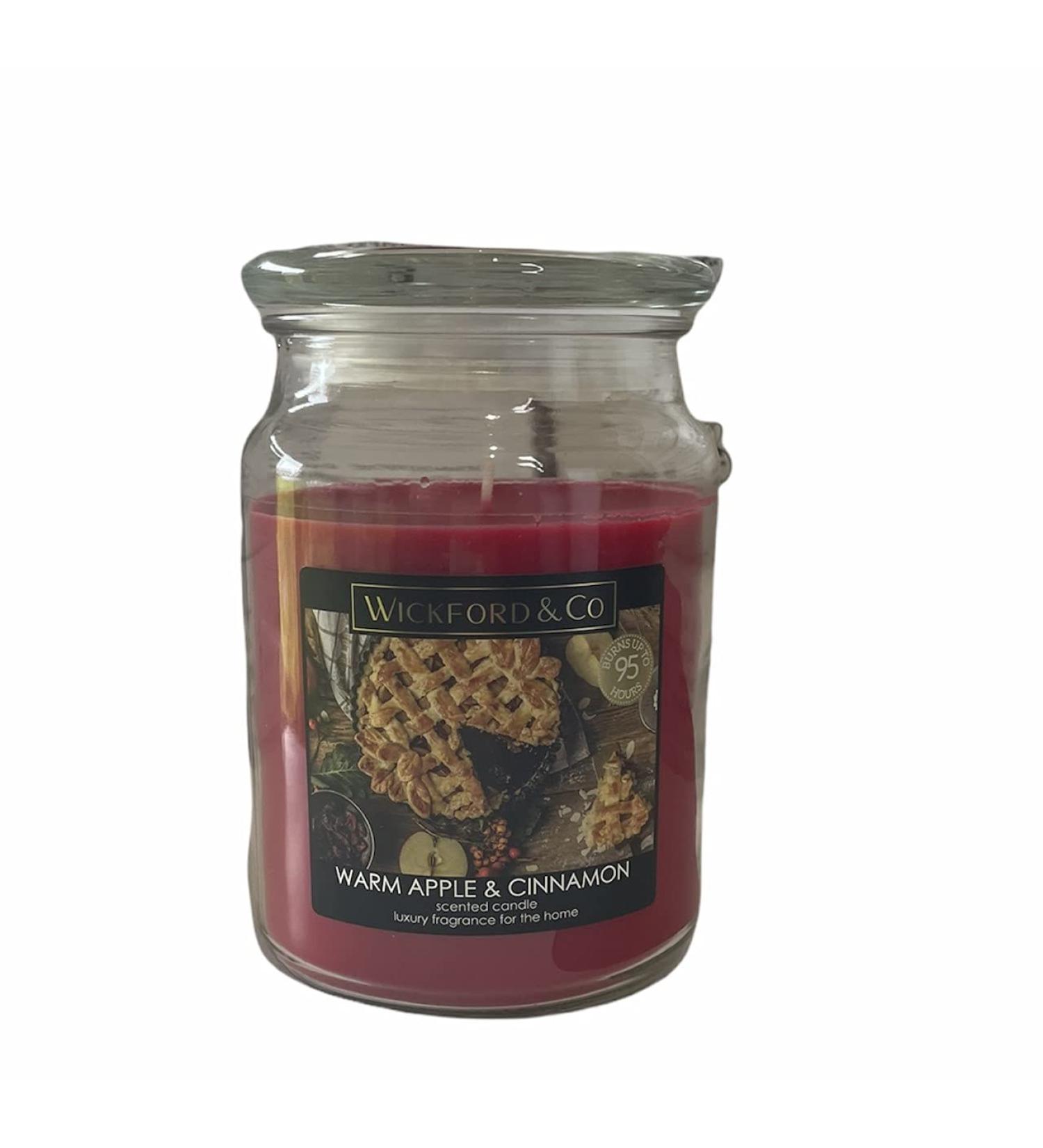 Wickford & Co Christmas Spirit Scented Candle - 95 Hours Burn Time (Warm Apple & Cinnamon) - Buy Online on GoSupps.com