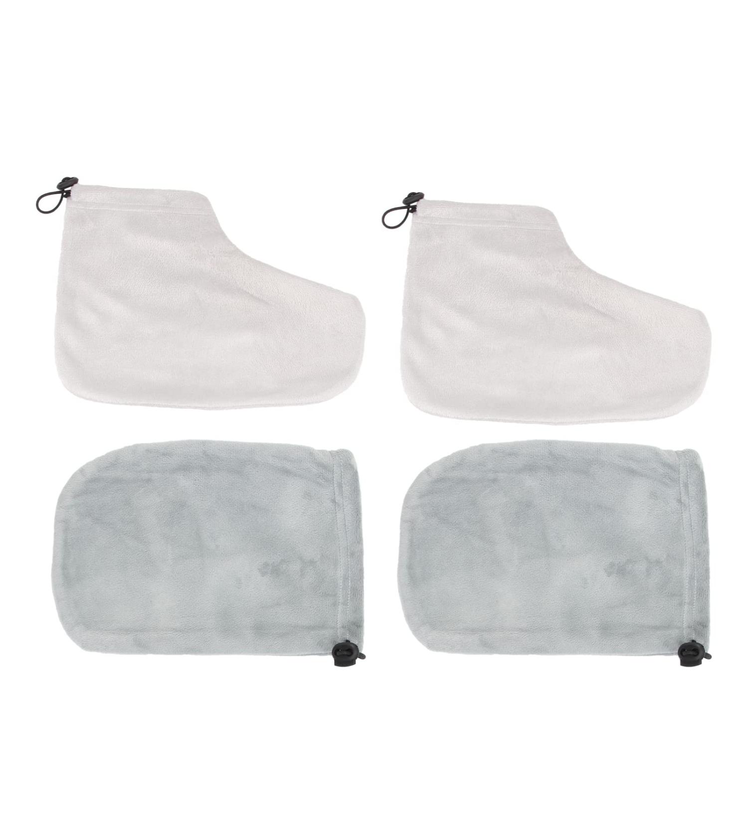 Beavorty 2 Pairs Gloves Wax Bath Foot Cover Paraffin Wax Booties Paraffin Treatments Cozies Hand and Foot Liners Wax Bath Mitts Disposable Foot Covers Paraffin Glove Short Boots Spa Grey - Buy Online on GoSupps.com