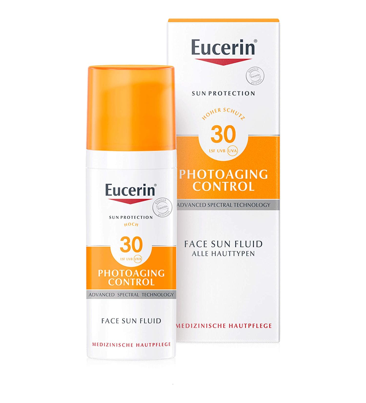 Eucerin Photoaging Control Face Sun Fluid SPF 30 - 50ml | Anti-Aging Sun Protection | Shop Internationally - Buy Online on GoSupps.com