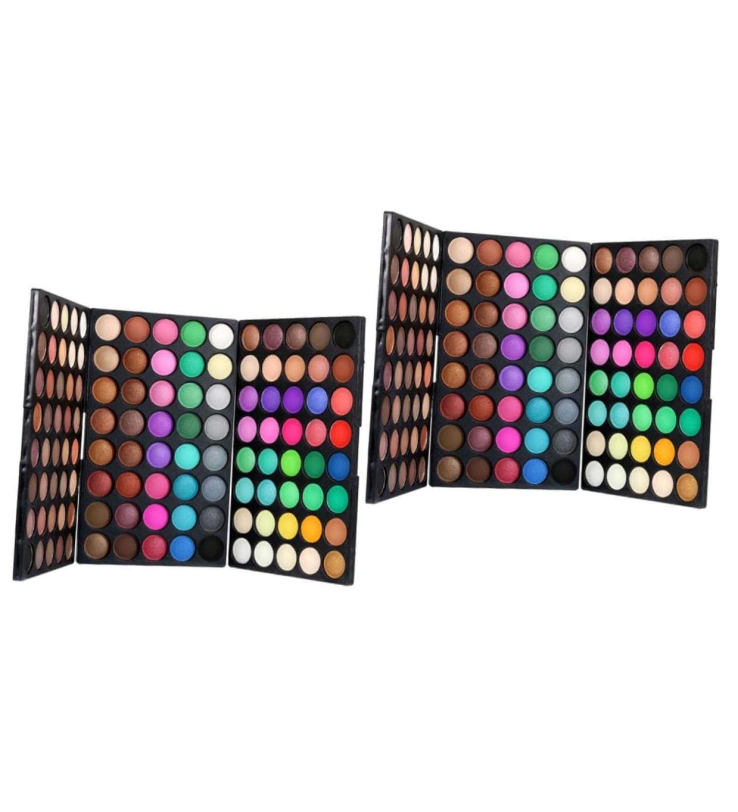 NOLITOY 2pcs Glitter Nude Eyeshadow Palette - Shimmer & Matte Neutral Eye Shadow for Stunning Looks 120 Shades for Perfect Makeup - Buy Online on GoSupps.com