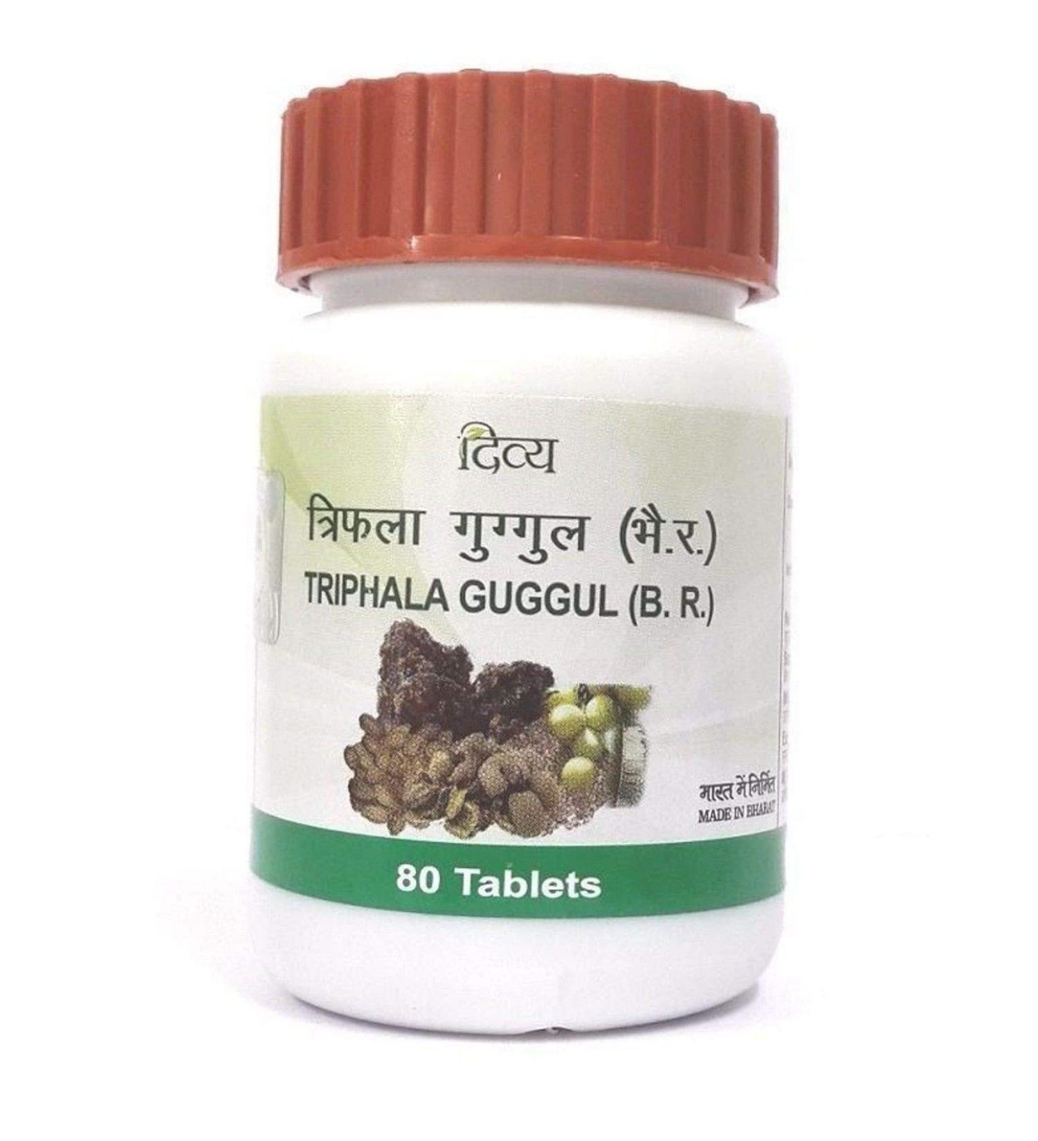 Patanjali Divya Triphala Guggul - 80 Tab (Pack of 2) - by Exportmart