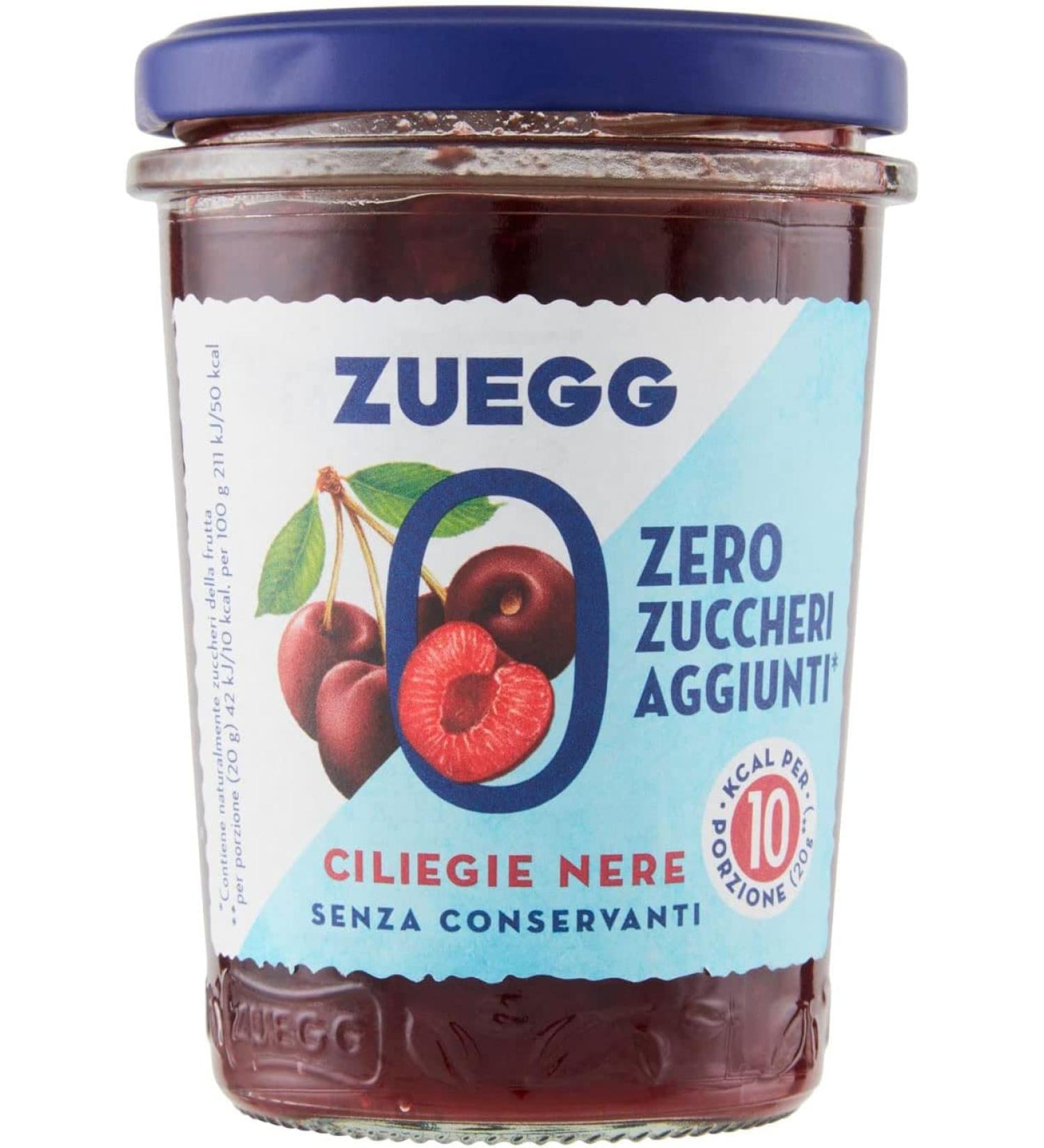 Italian Gourmet E.R. Zuegg Zero Zuccheri Sugar Free Black Cherry Jam Zero Sugars 220g + Polpa Italian Gourmet 400g (Pack of 6) - Buy Online on GoSupps.com