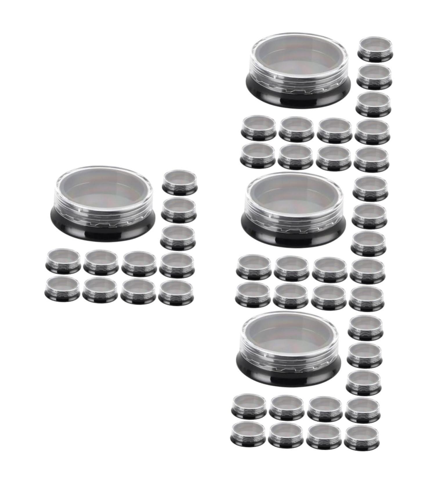 Didiseaon 80 Pcs Eye Shadow Box Nail Accessories Refillable Cosmetic Containers Compartment Boxes Flat Bottle Blackx4pcs 3.9x3.9cmx4pcs - Buy Online on GoSupps.com