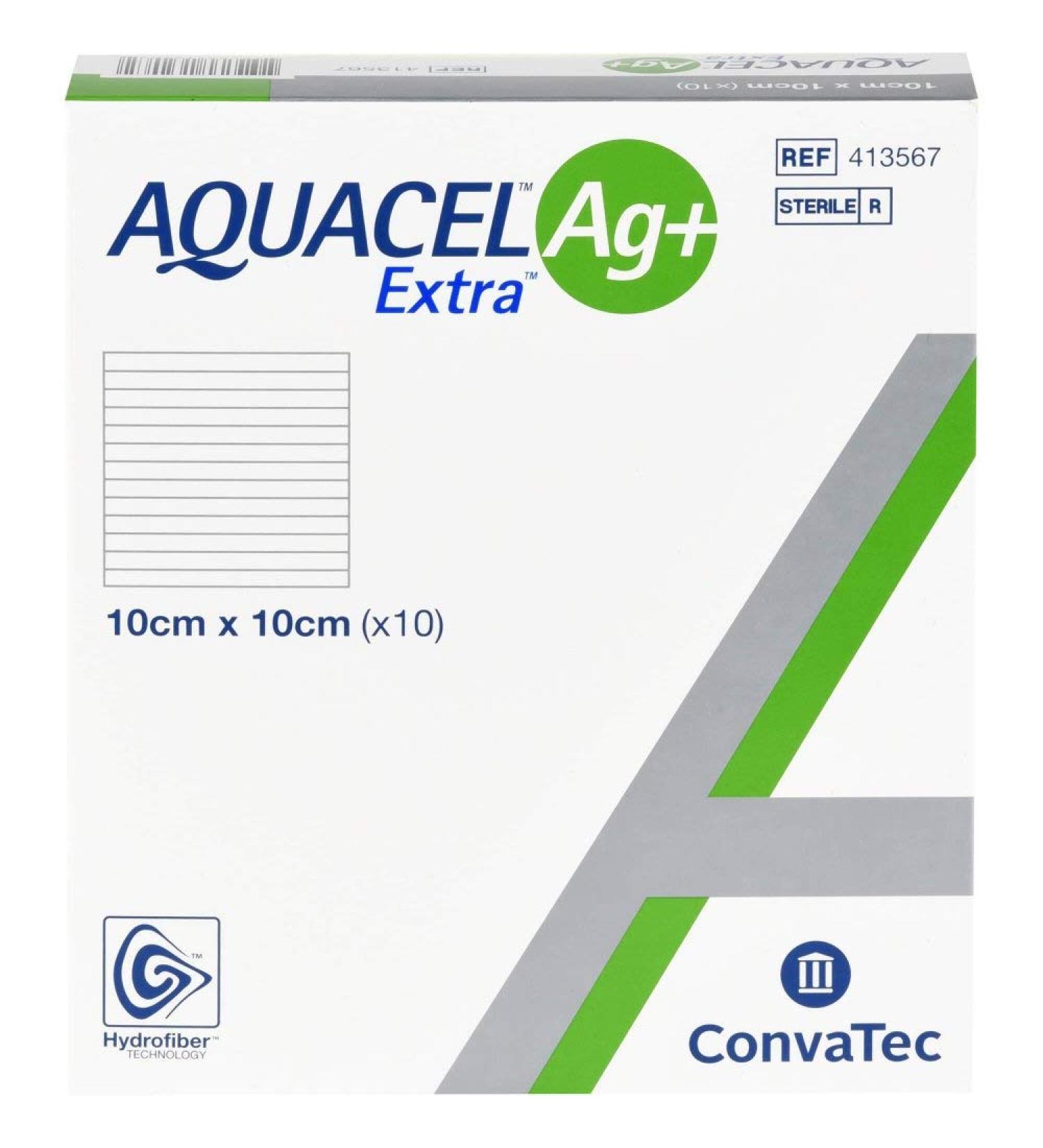 AQUACEL Ag+ Extra Compresses 10x10 cm - 10 pcs | Advance Wound Care for Faster Healing - International Shipping Available - Buy Online on GoSupps.com