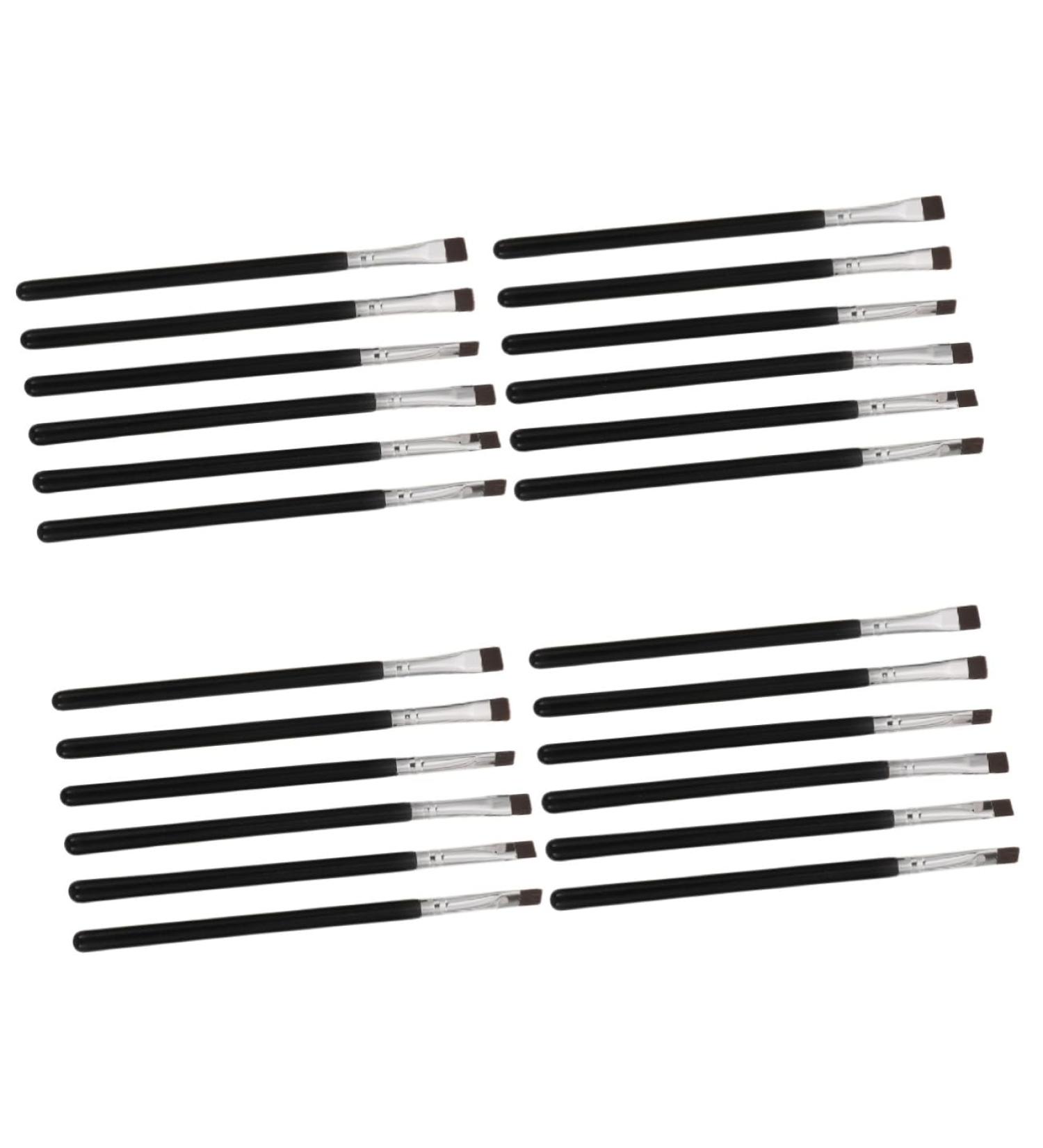 FRCOLOR 24 Pieces Flat Eyebrow Brush Eyelash Brush Flat Thin Eyeliner Brush Cosmetic Brush Flat Concealer Brush Eyebrow Makeup Brush Wooden Handle Flat Tool Travel - Buy Online on GoSupps.com
