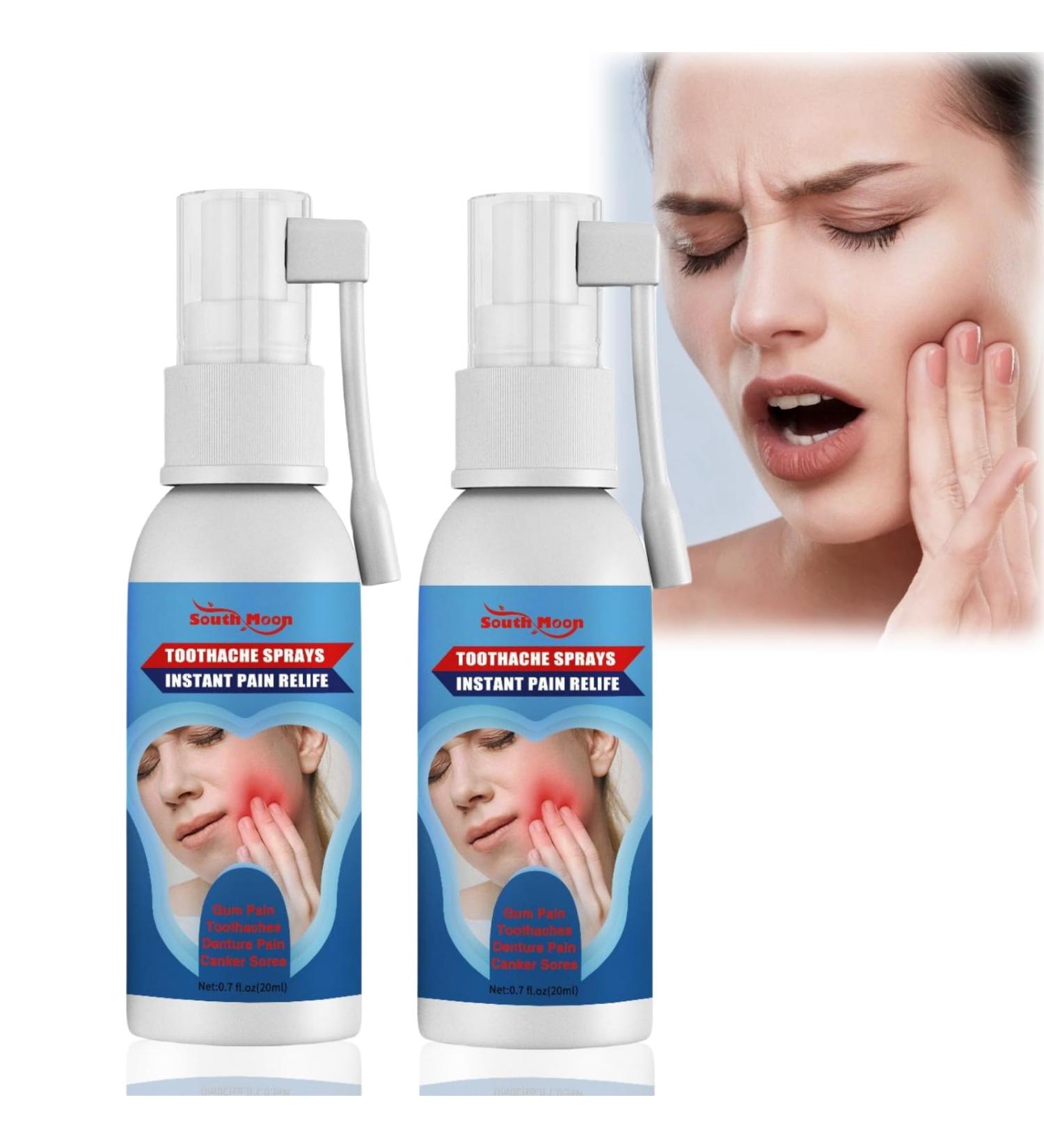 2PCS Toothache Relieving Spray Tooth Pain Relief Toothache Relief Dental Pain Relief Spray Pain Relief for Toothache Toothache Care Spray Herbal Oralcare Spray Gum Pain Spray Instant Teeth Pain Relief - Buy Online on GoSupps.com