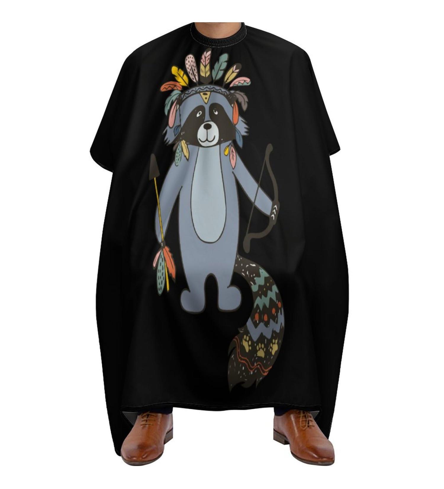 Buy Indian Raccoon Panda Professional Hair Cutting Cape Snap Closure Hairdressing Apron for Salons & Barbers International Shipping - Buy Online on GoSupps.com