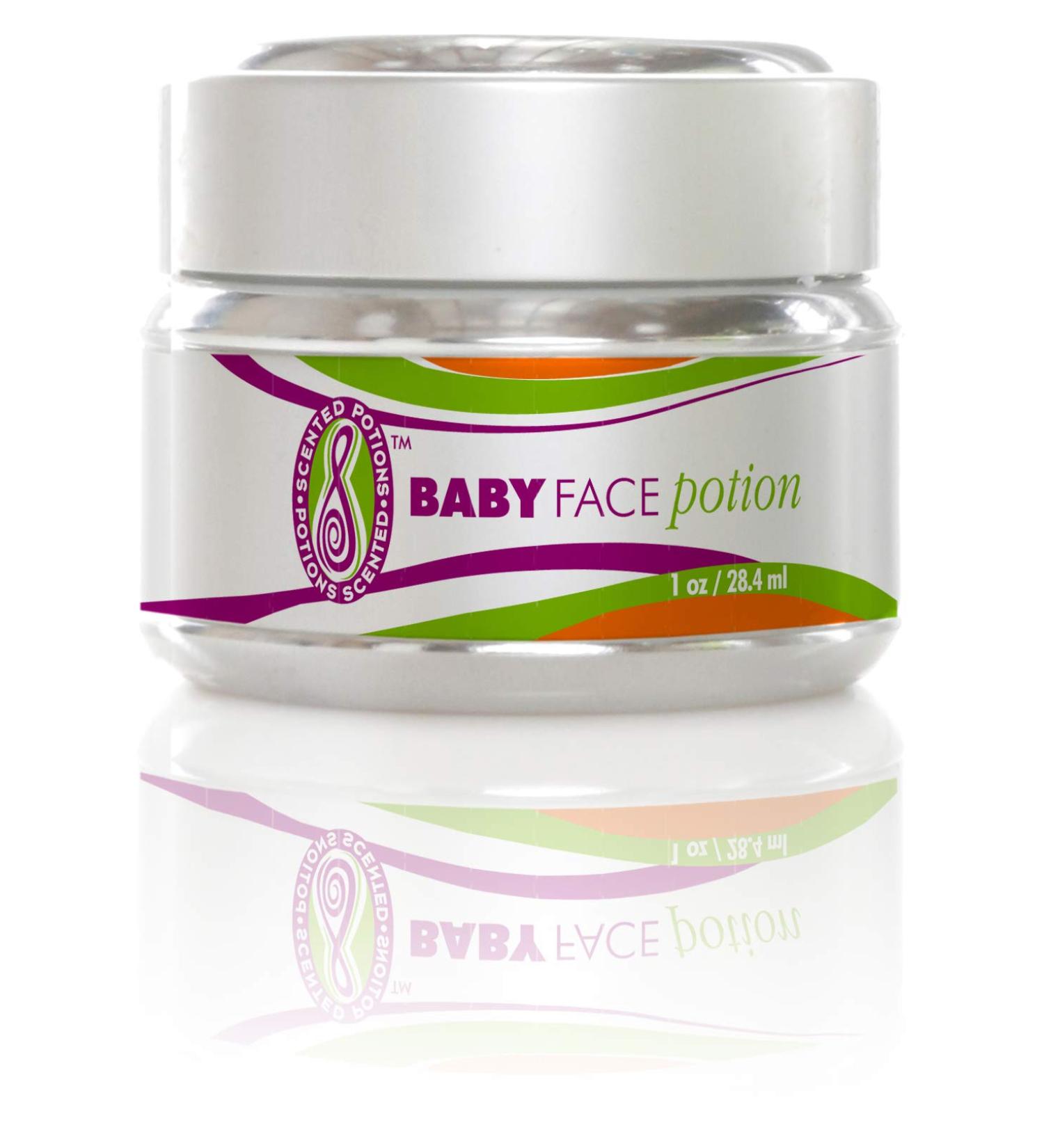 Scented Potions Baby Face Plant Base Serum - All Natural Aromatherapy Anti-Aging Baby Soft Skin Healing Cream for Rosacea Acne Pimples Ezcema Enlarged Pores and other skin problems.