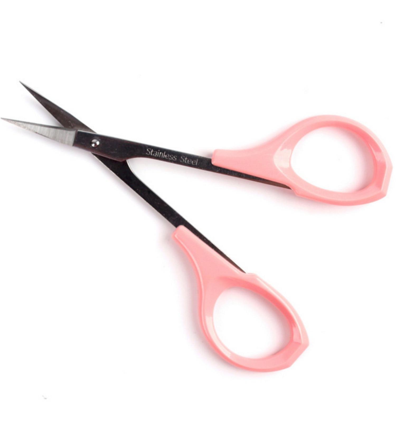 EMILYSTORES 4 Curved Craft Scissors for Eyebrow & Eyelash Extensions - Stainless Steel - Buy Online on GoSupps.com