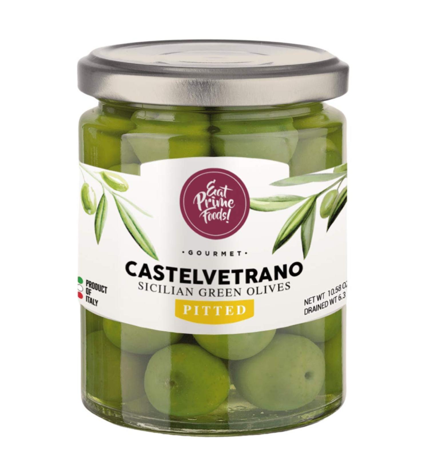 PITTED Sicilian Green Olives From Castelvetrano - Low Salt Content, Perfect for Cheese Boards - Imported from Italy - Buy Online on GoSupps.com