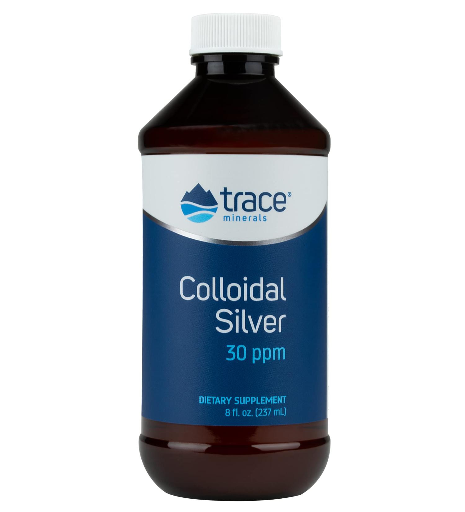 Trace Minerals Research Colloidal Silver 30 PPM - 8 fl oz (237 ml) - Immune Support & Wellness - Buy Online on GoSupps.com