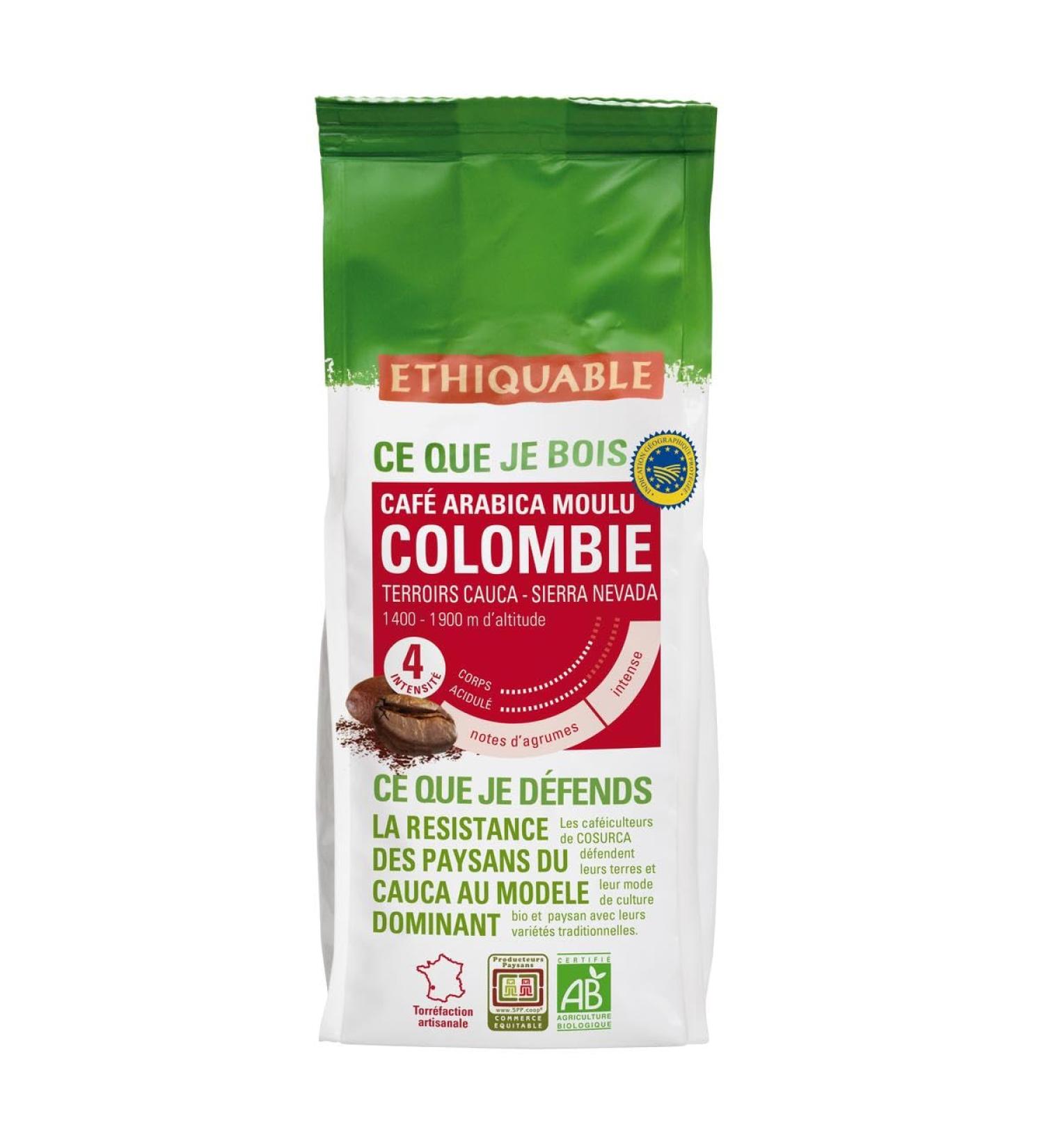  G n rique ETHIQUABLE - Ethiquable Organic Ground Coffee from Colombia 250g - 250g - Pack of 3 - Sold in Packs - Buy Online on GoSupps.com