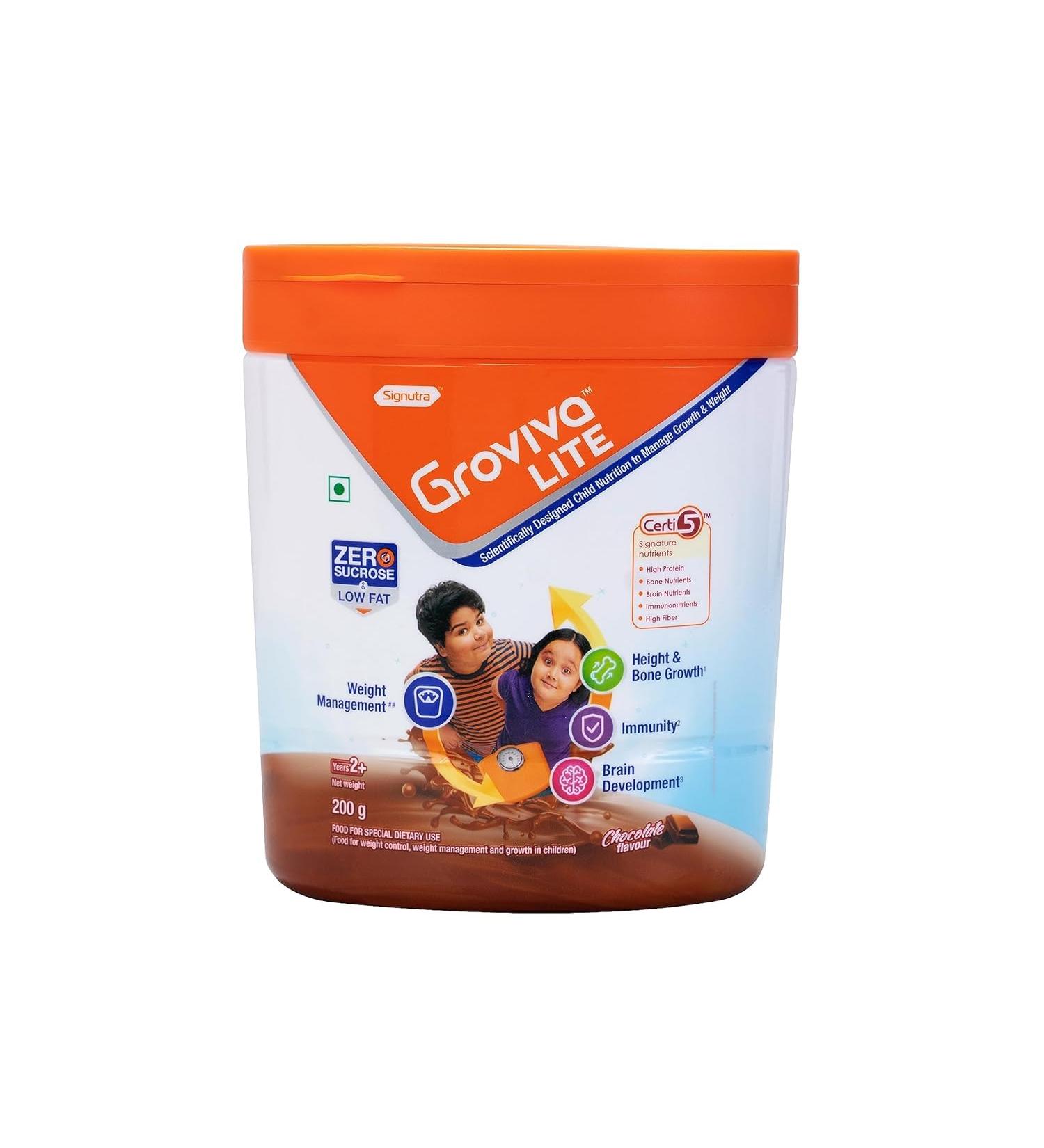 Child Nutrition to Manage Growth and Weight Chocolate - 200Grams-Jar - Buy Online on GoSupps.com