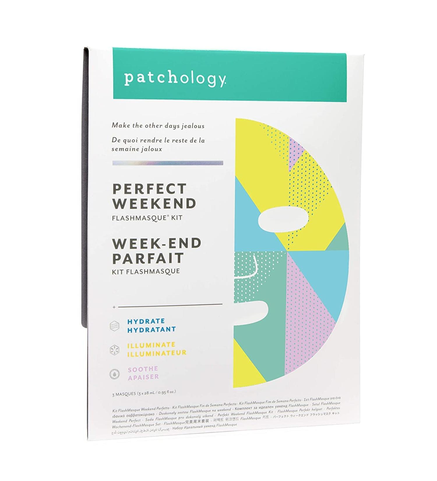 Patchology Perfect Weekend Facial Sheet Mask - Hyaluronic Acid & Firming Formula - Moisturizing and Hydrating Skin - 3 Count - Buy Online on GoSupps.com