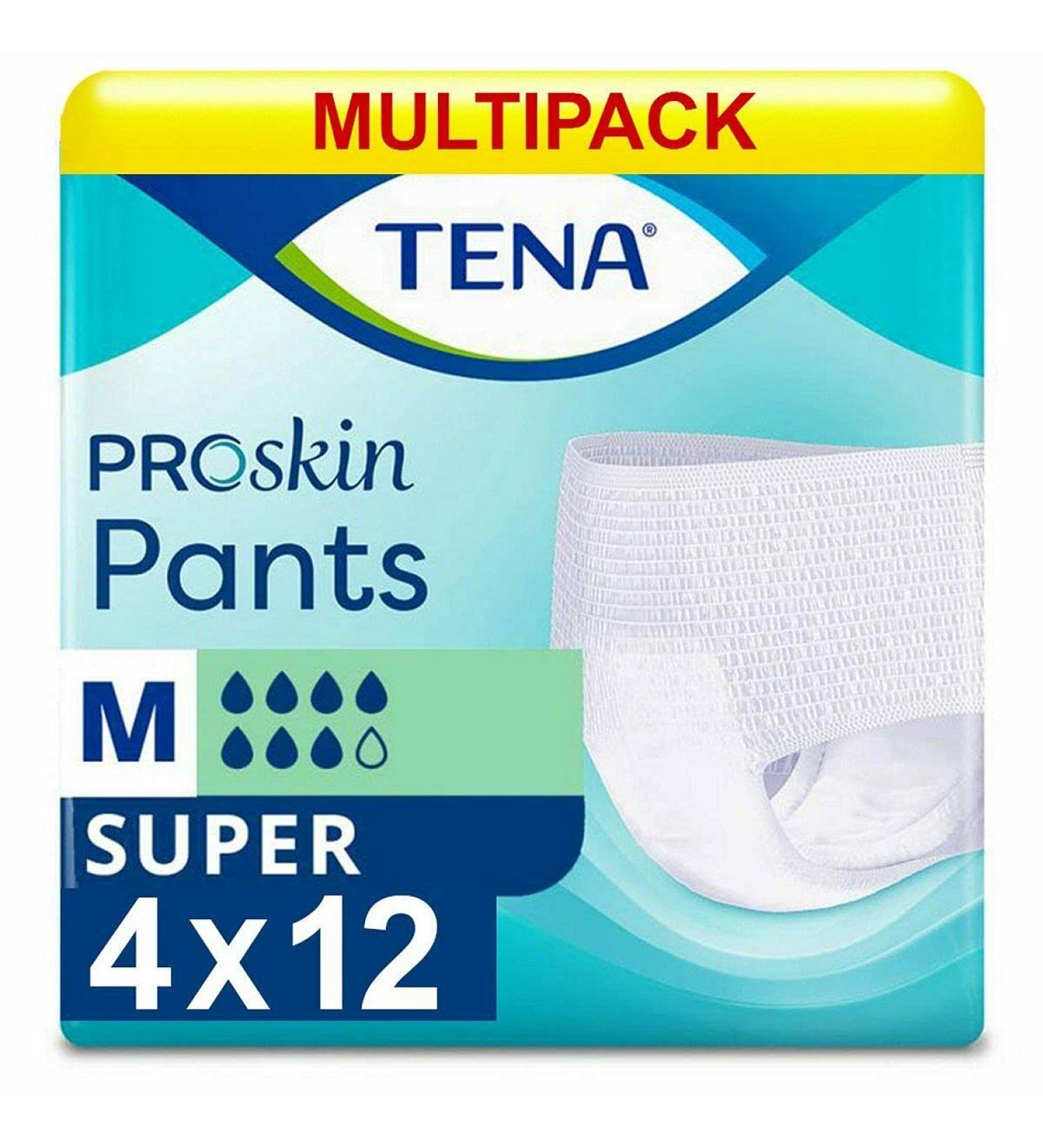 TENA Pants Super Medium - 48 Adult Diaper Pants for Incontinence & Bladder Weakness - International Shipping Available - Buy Online on GoSupps.com