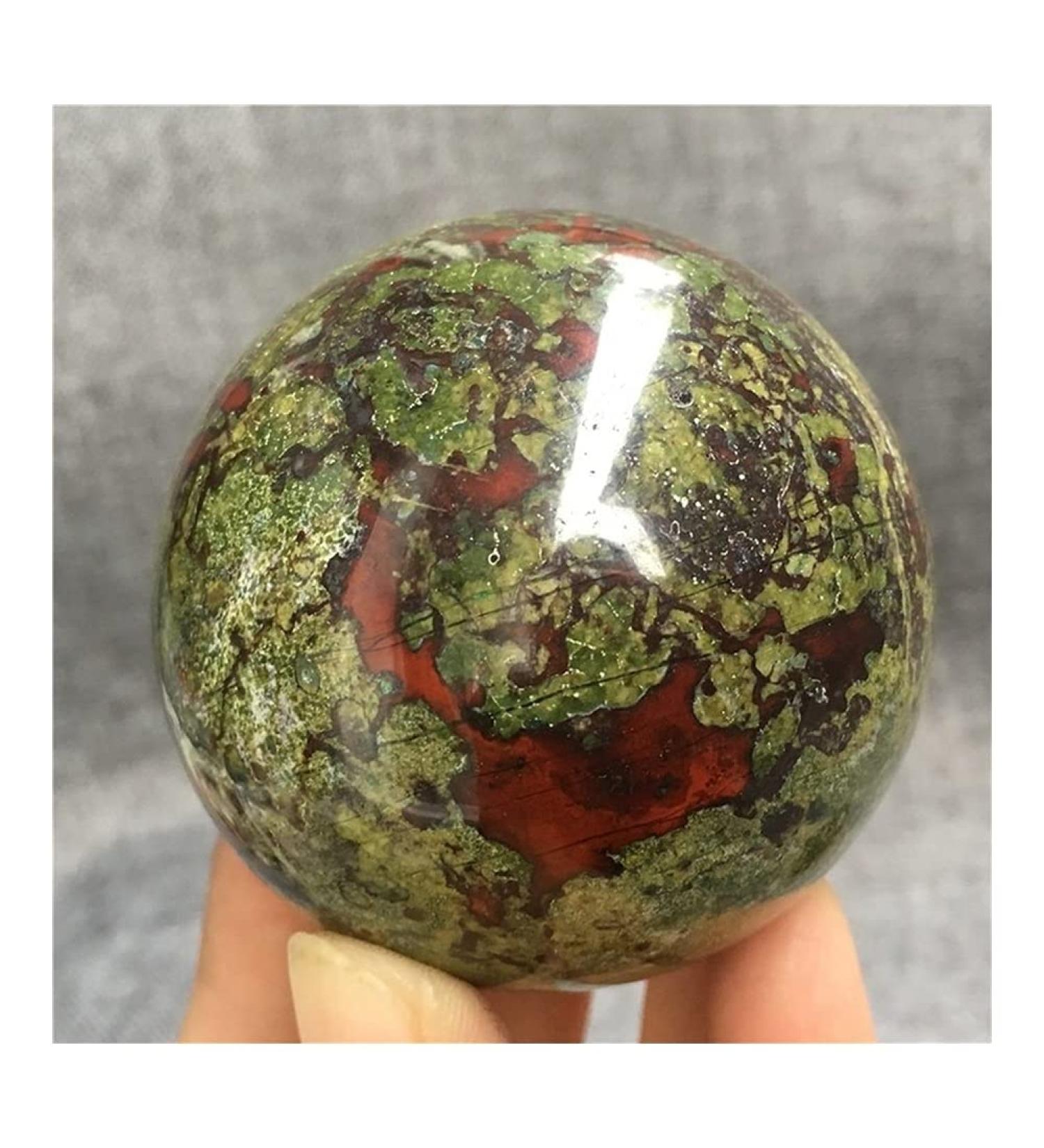JUKUCKV Dragon Bloodstone Jasper Crystal Sphere Ball - 700g Spiritual Support Gift | International Shipping - Buy Online on GoSupps.com