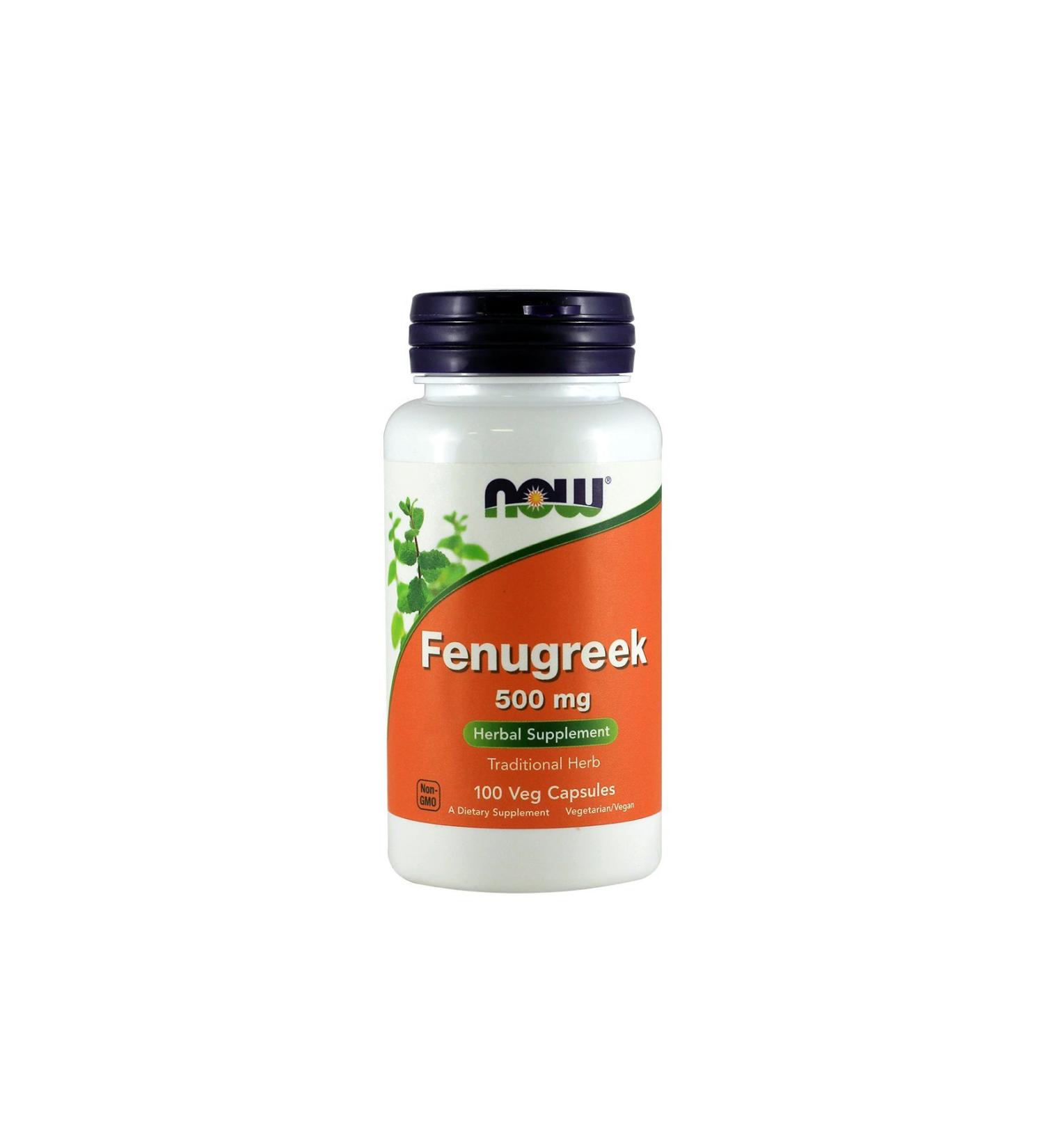 NOW Foods Fenugreek 500mg, 100 Capsules (Pack of 3) 100 Count (Pack of 3)