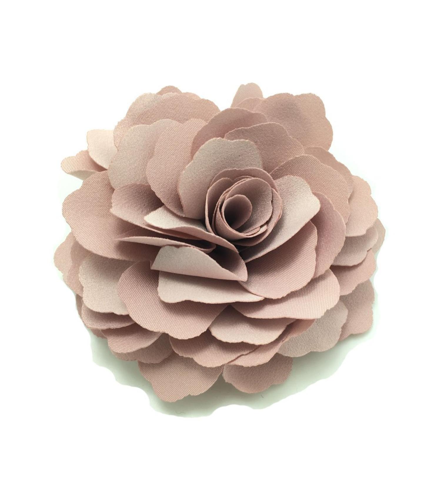 Meilliwish Camellia Flower Hair Clip Brooch Pin (A74)(Pink)
