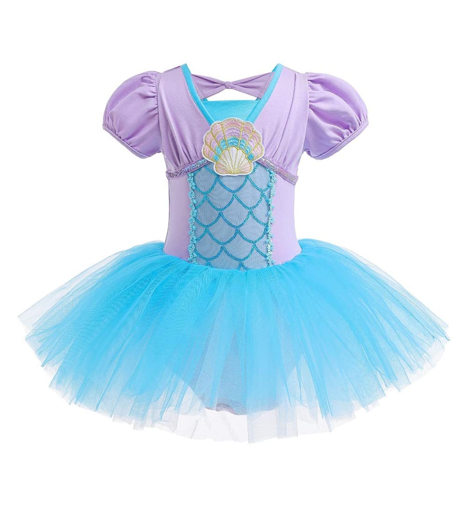 Myrisam Princess Leotard for Girls | Ballet Dance Tutu Skirted Ballerina Dress | 4-5T | Mermaid Theme - Buy Online on GoSupps.com