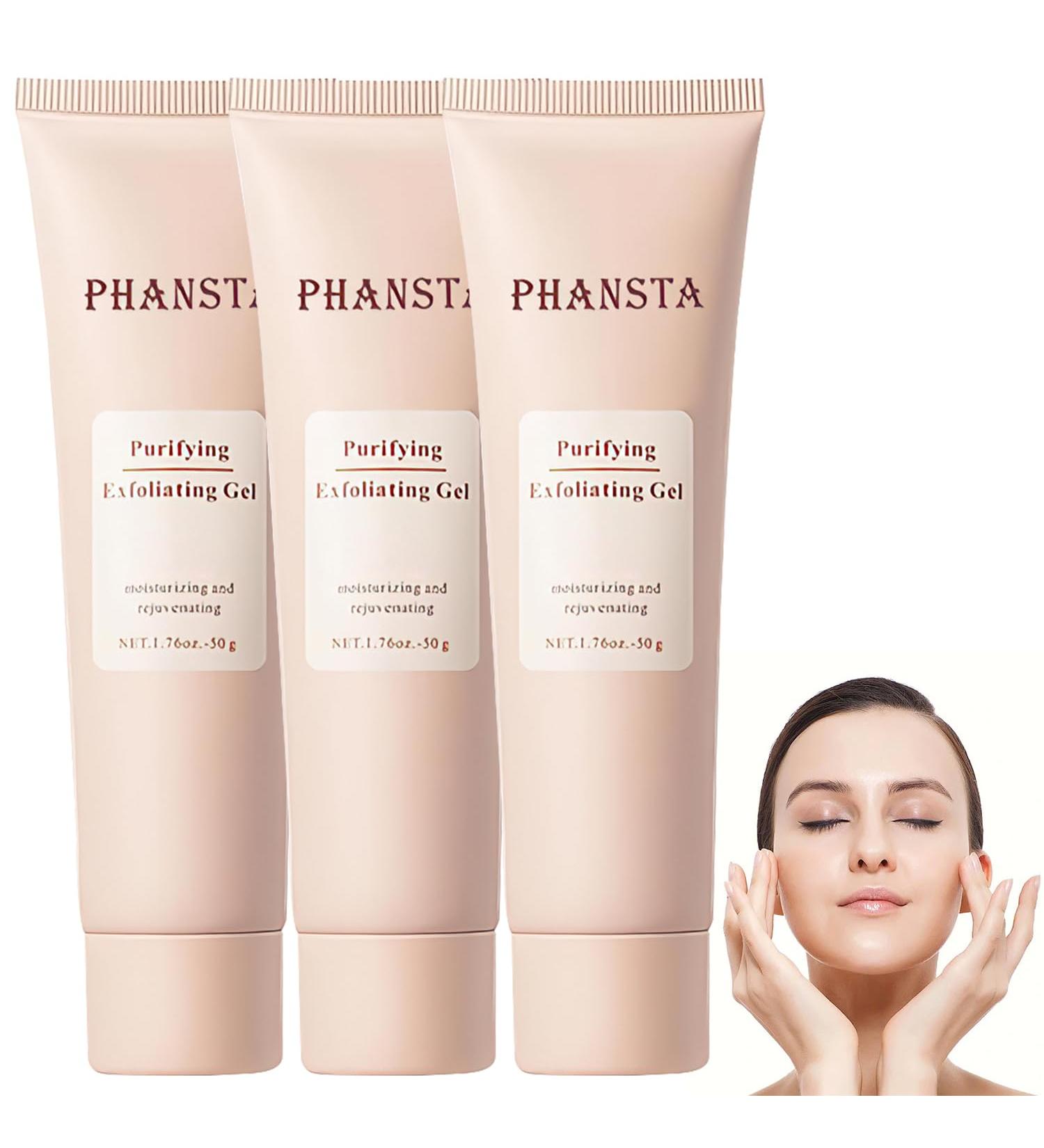 Purifying Exfoliating Gel Facial Exfoliator Cleanser Exfoliating Gel Scrub for Face Moisturizing Exfoliating Facial Cleanser for All Skin Cleans Dirt & Oils(3PCS) - Buy Online on GoSupps.com